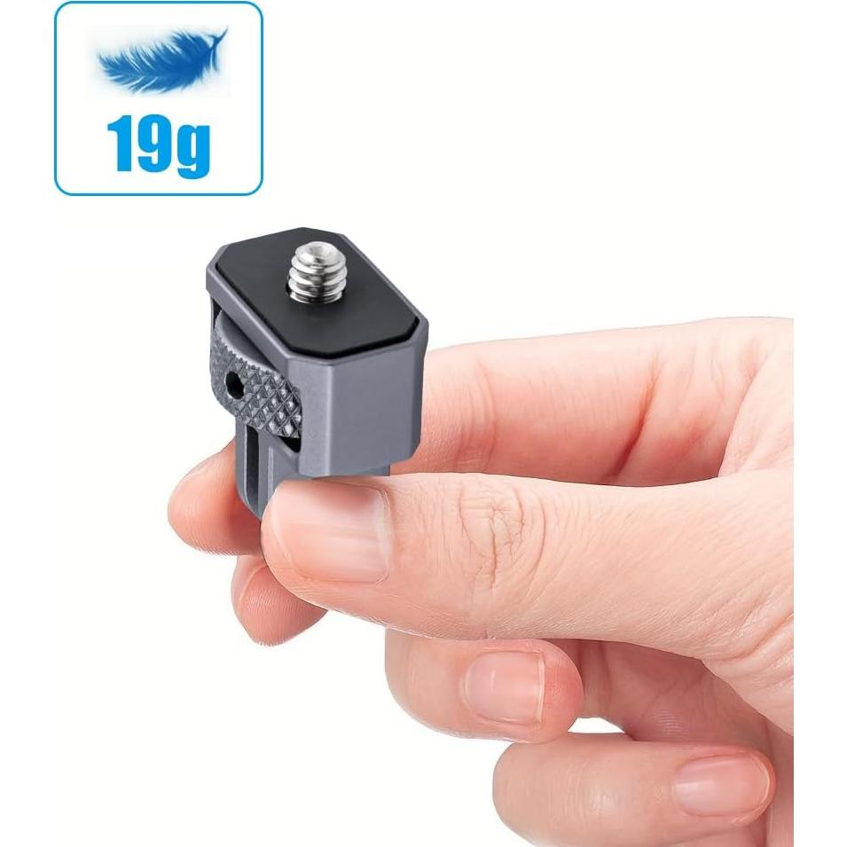 Adaptador de Montaje de Aluminio CNC 1/4" para GoPro y Cámaras