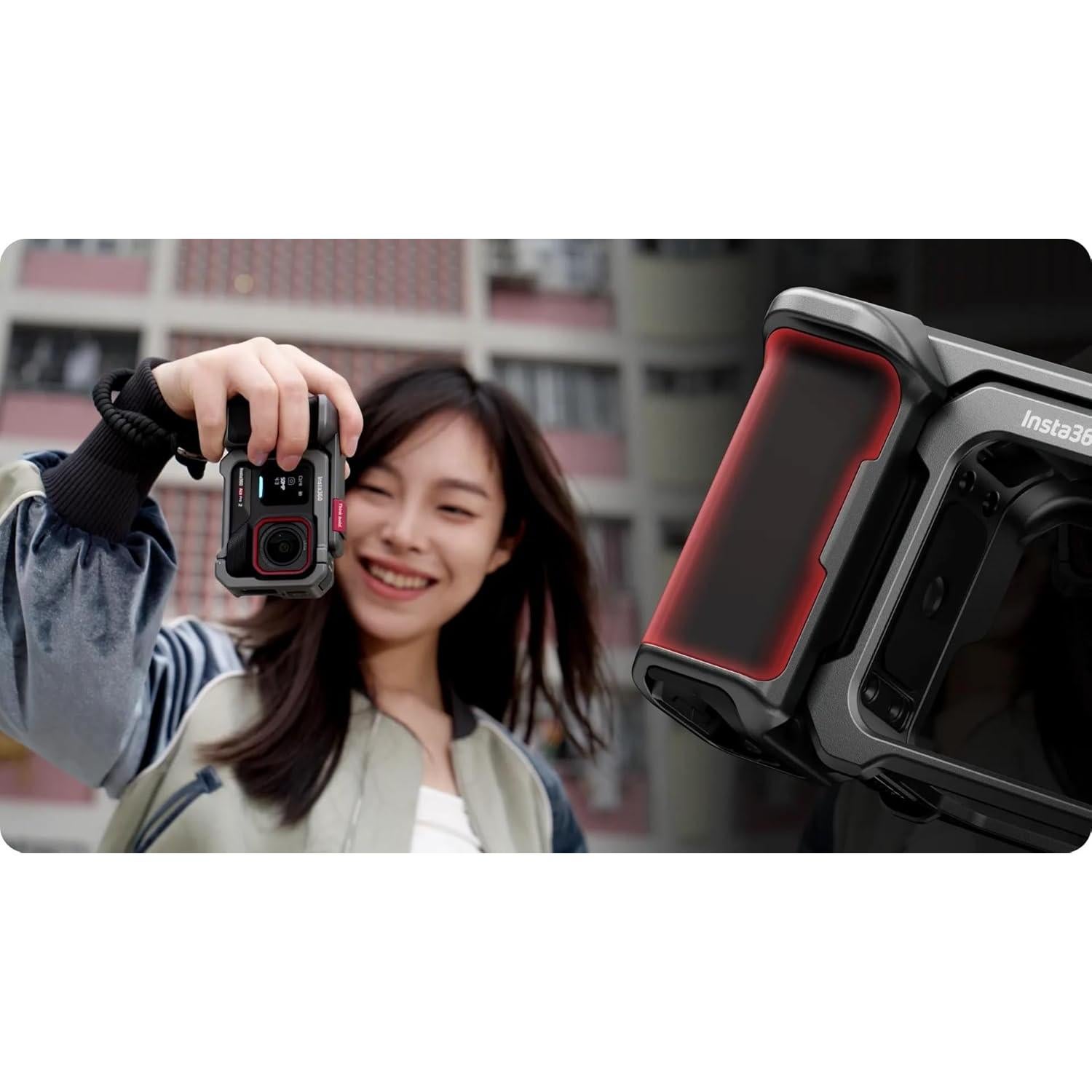 Kit Grip Xplorer Insta360 Ace Pro 2 - Ergonomía Gris Pizarra