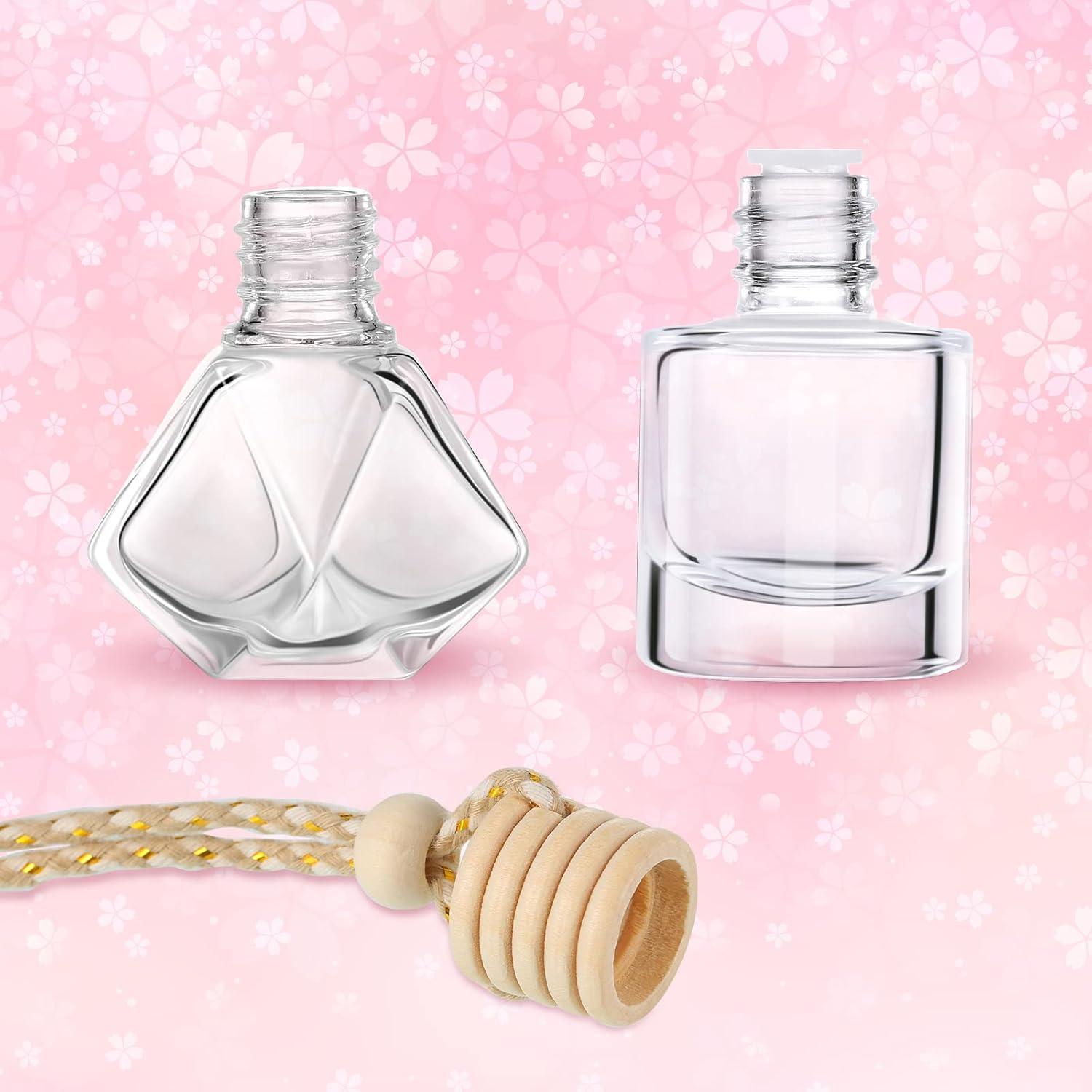 12 Botellas Difusoras de Coche Patelai 8ml Vidrio Claro