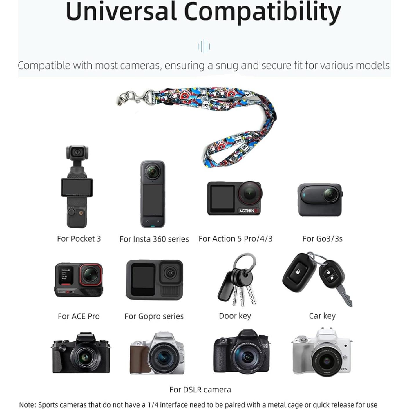 Correa Ajustable para Cuello DJI Osmo Pocket 3/2 - Lanyard Universal