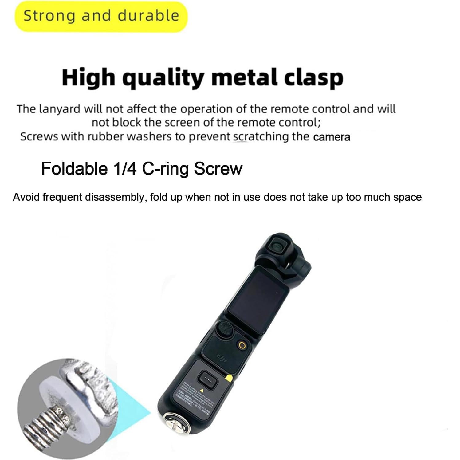 Correa Ajustable para Cuello DJI Osmo Pocket 3/2 - Lanyard Universal