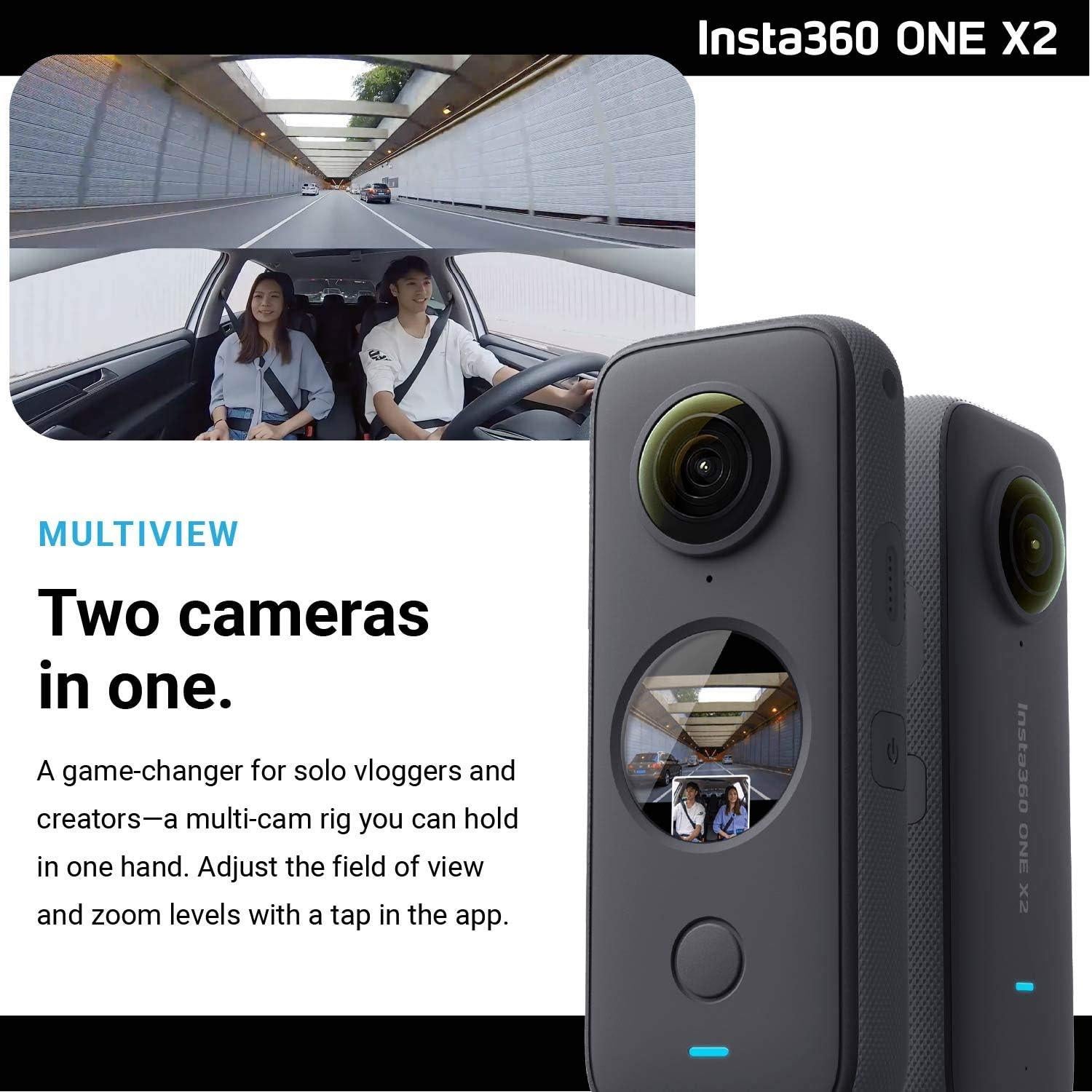 Cámara 360 Insta360 ONE X2 - 5.7K, 18MP, Impermeable
