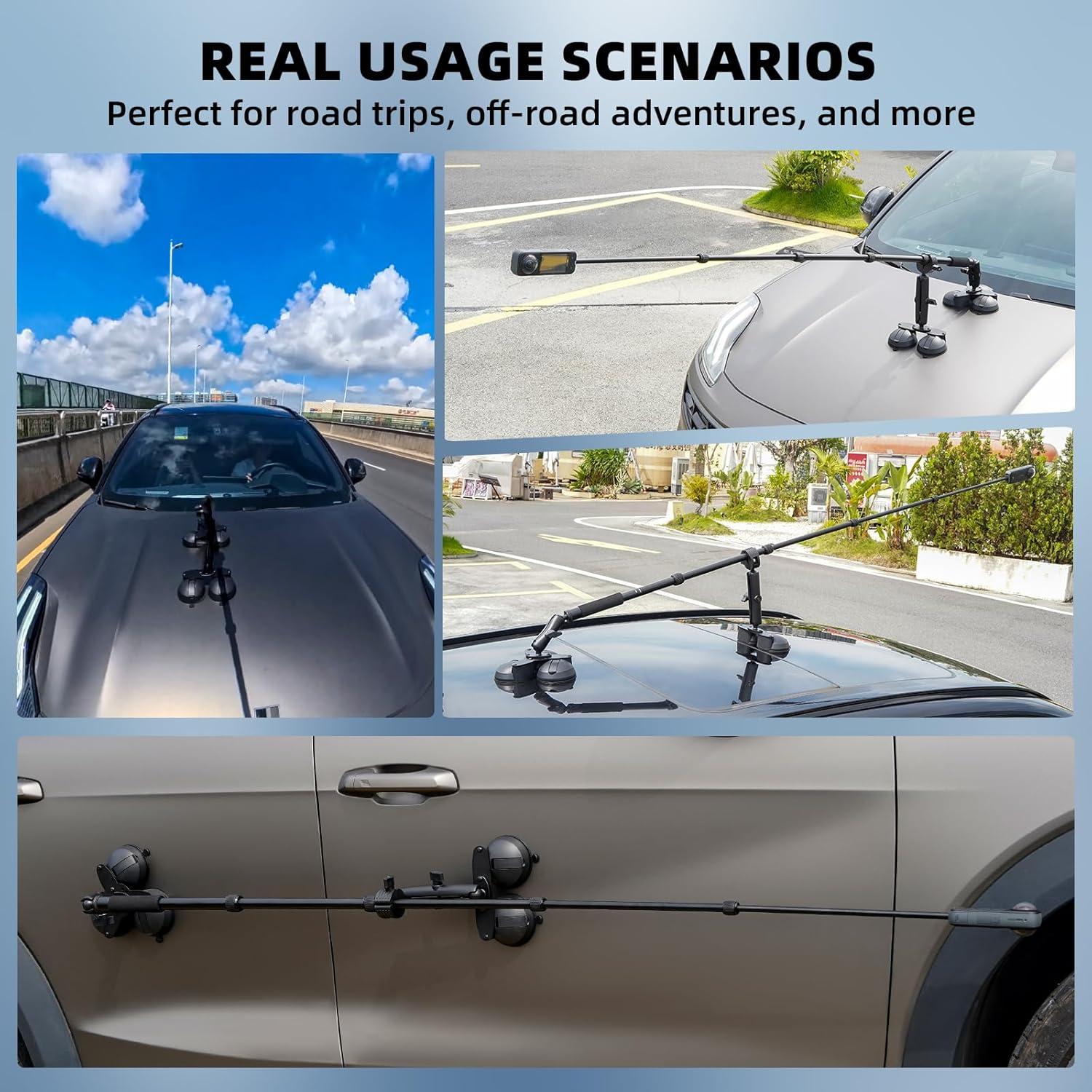 Soporte de Ventosa para Coche BRDRC con Palo Extensible 1.5m