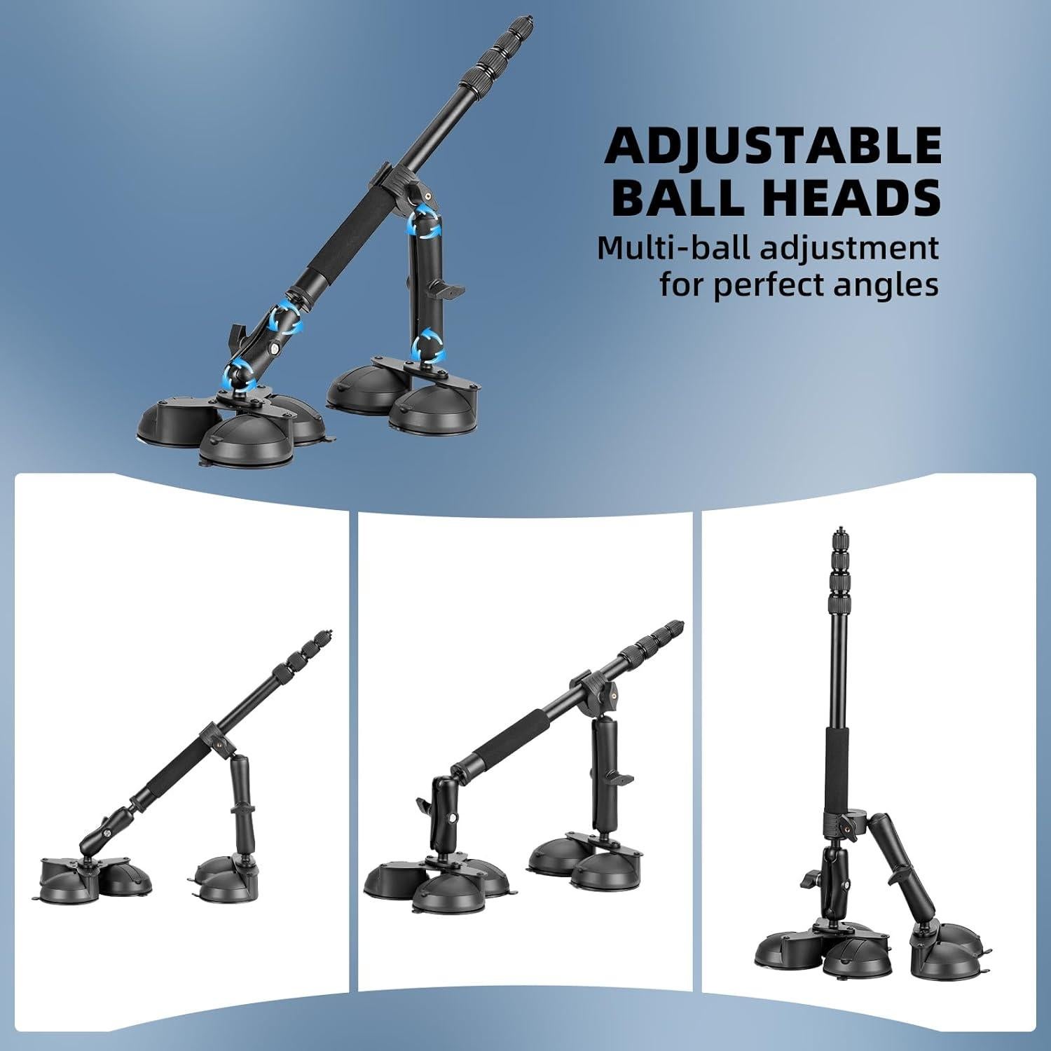 Soporte de Ventosa para Coche BRDRC con Palo Extensible 1.5m