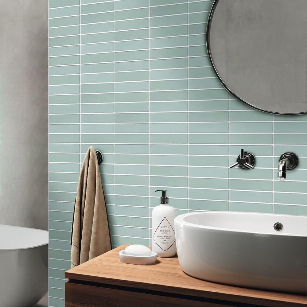 Azulejos Autoadhesivos 3D Commomy Verde Mate 30x30 cm - 10 Pcs