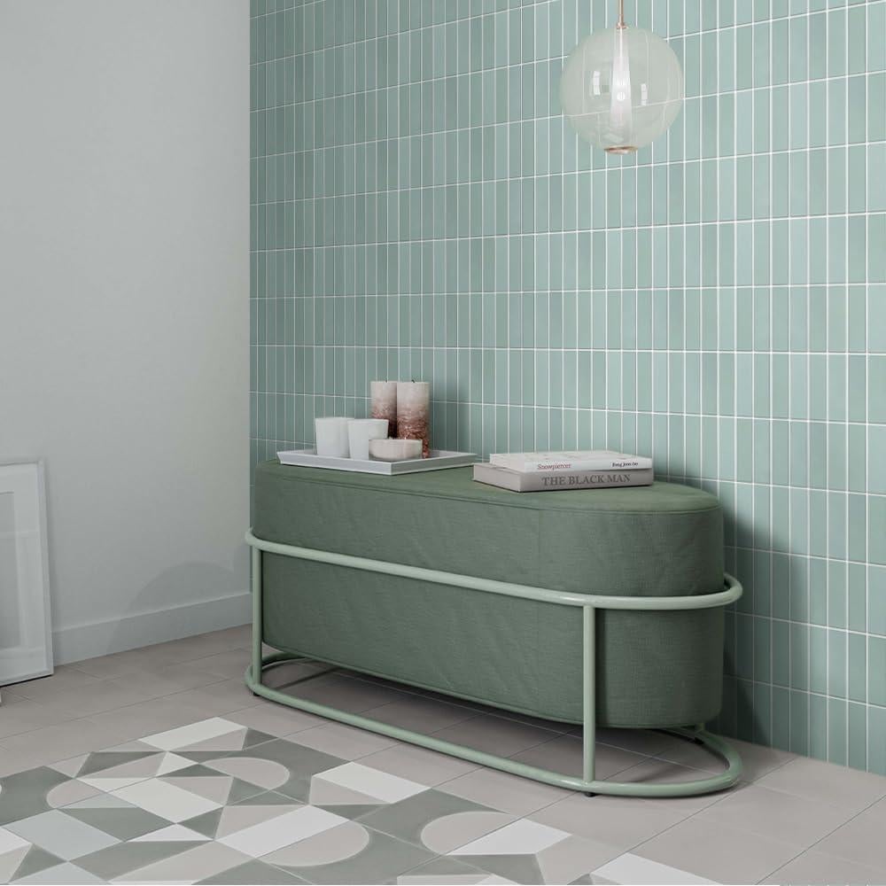 Azulejos Autoadhesivos 3D Commomy Verde Mate 30x30 cm - 10 Pcs