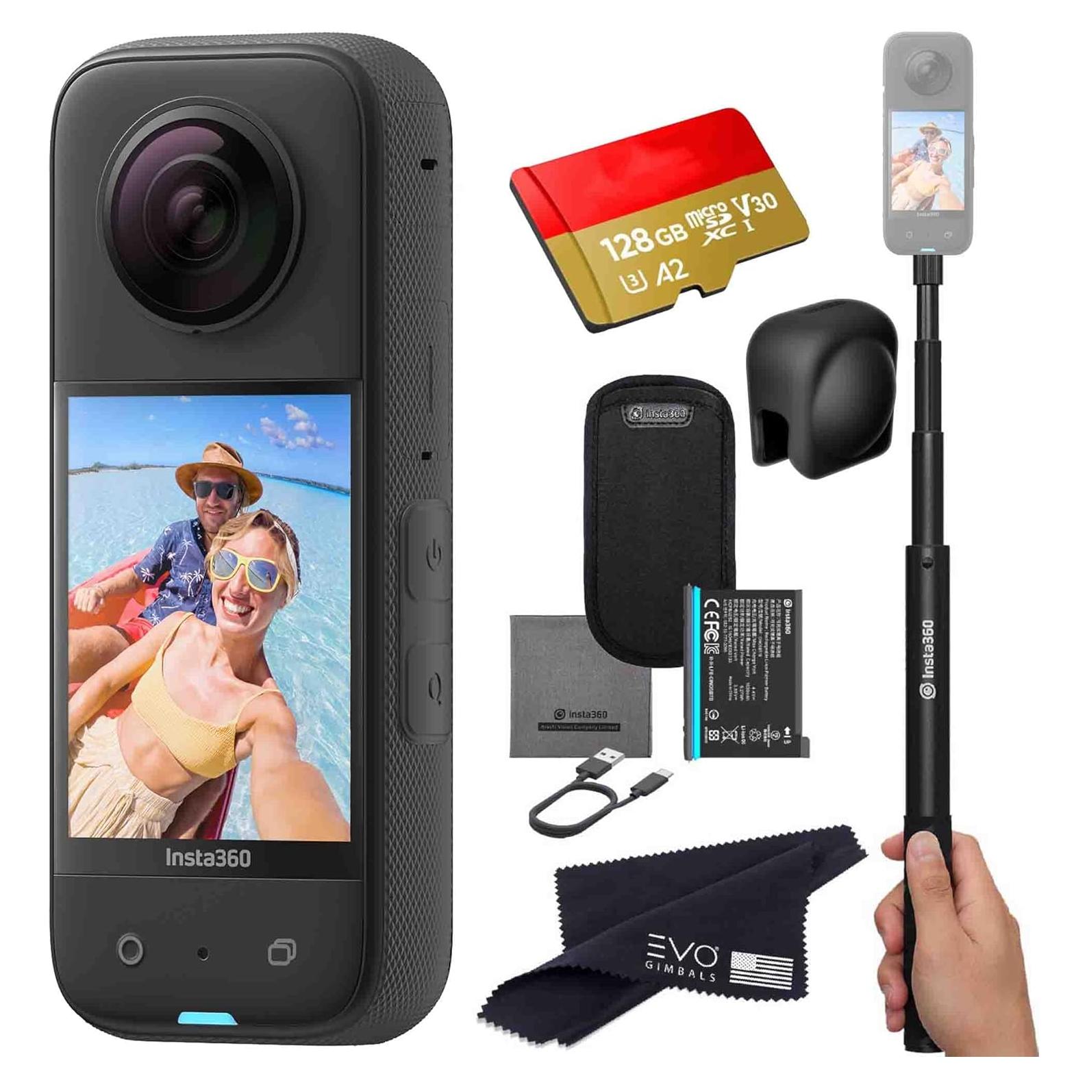 Cámara de acción 360 Insta360 X3 48MP 5.7K HDR con accesorios