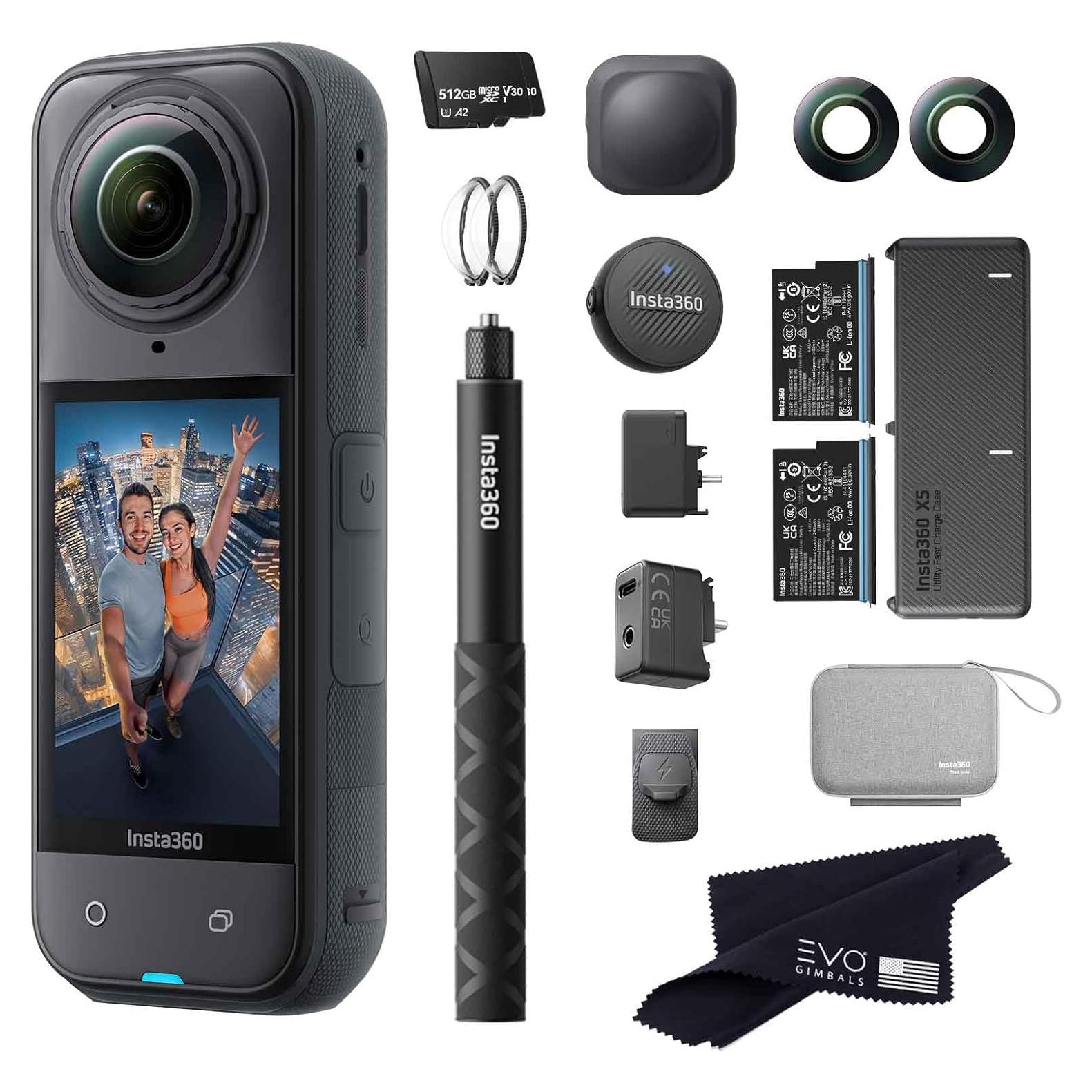 Cámara de Acción 360 Insta360 X5 Pro 8K con Accesorios 512GB