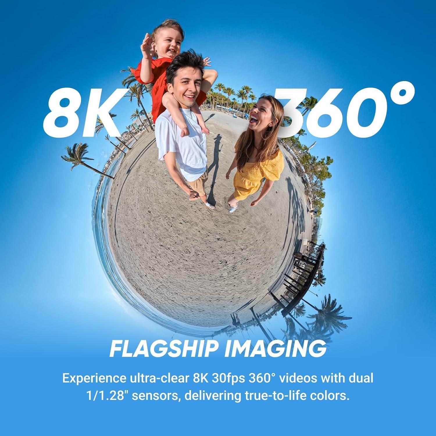 Cámara de Acción 360 Insta360 X5 Pro 8K con Accesorios 512GB