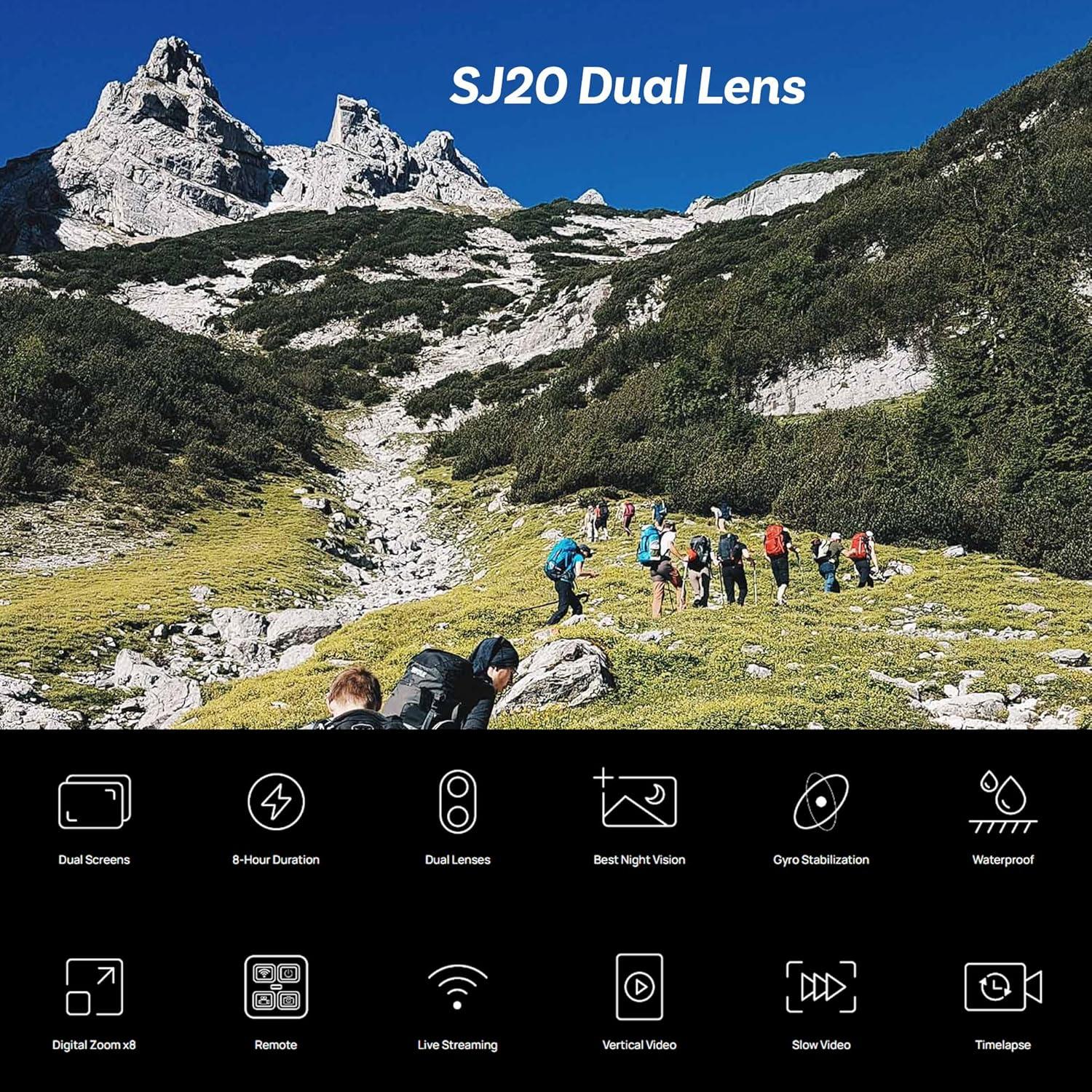 Cámara de Acción SJCAM SJ20 Doble Lente 4K Estabilización 6 Ejes