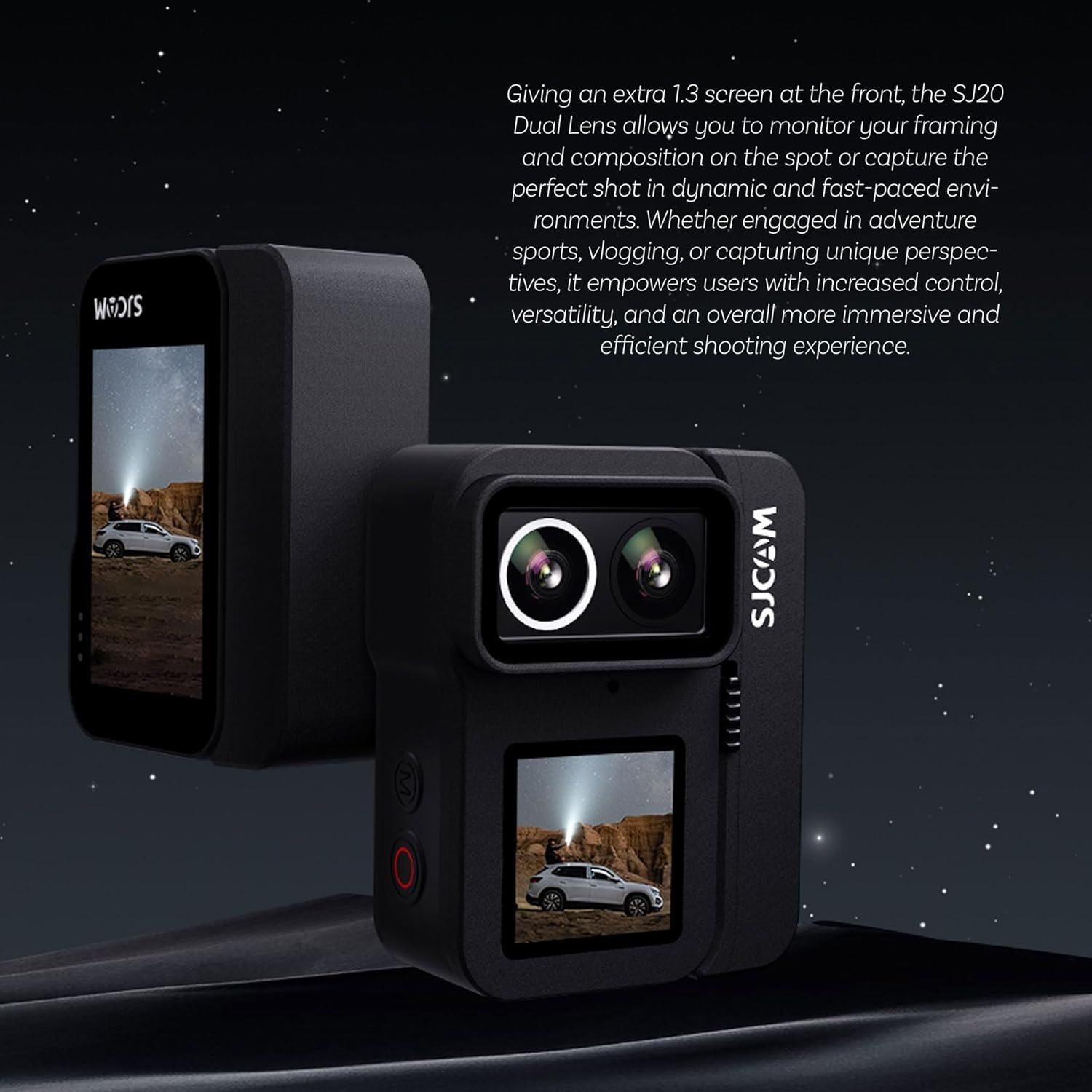 Cámara de Acción SJCAM SJ20 Doble Lente 4K Estabilización 6 Ejes