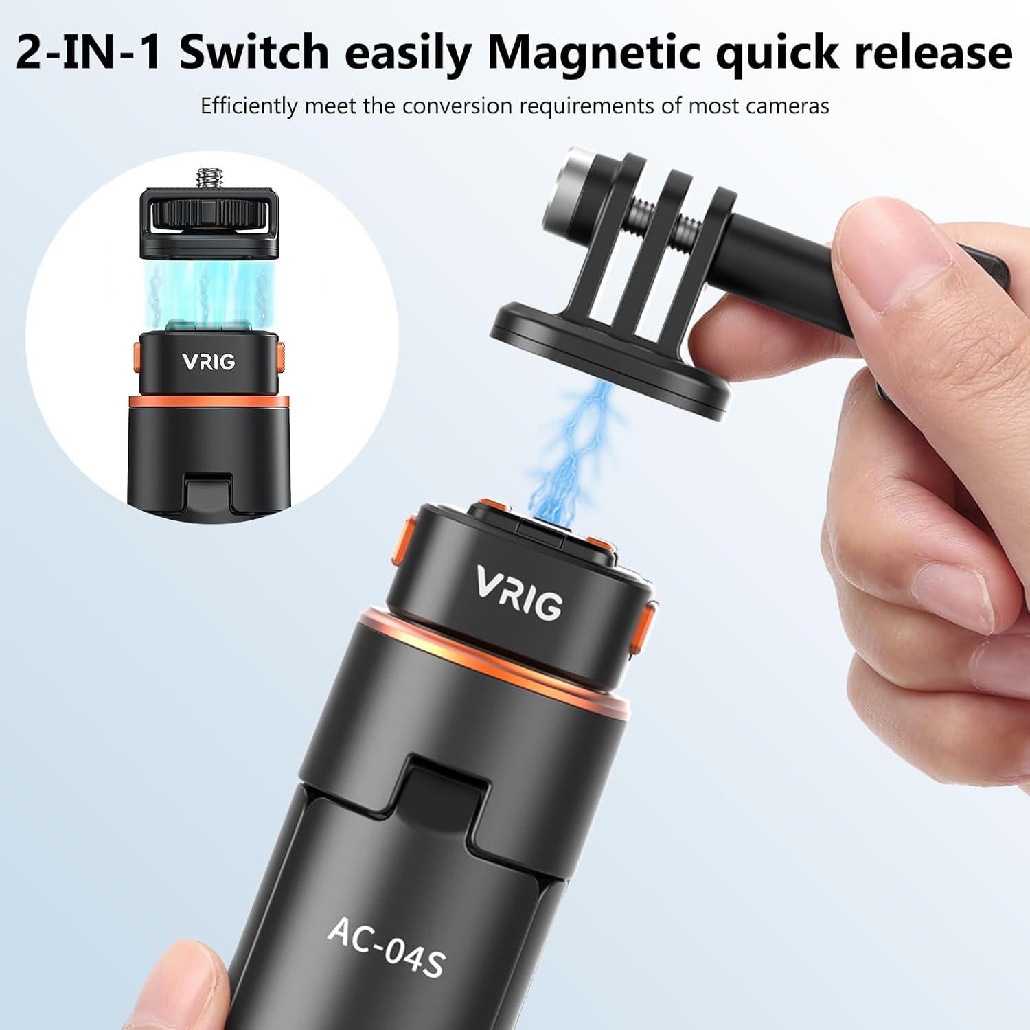 Trípode Selfie Pocket 3 VRIG Extensible 315-1610mm para GoPro