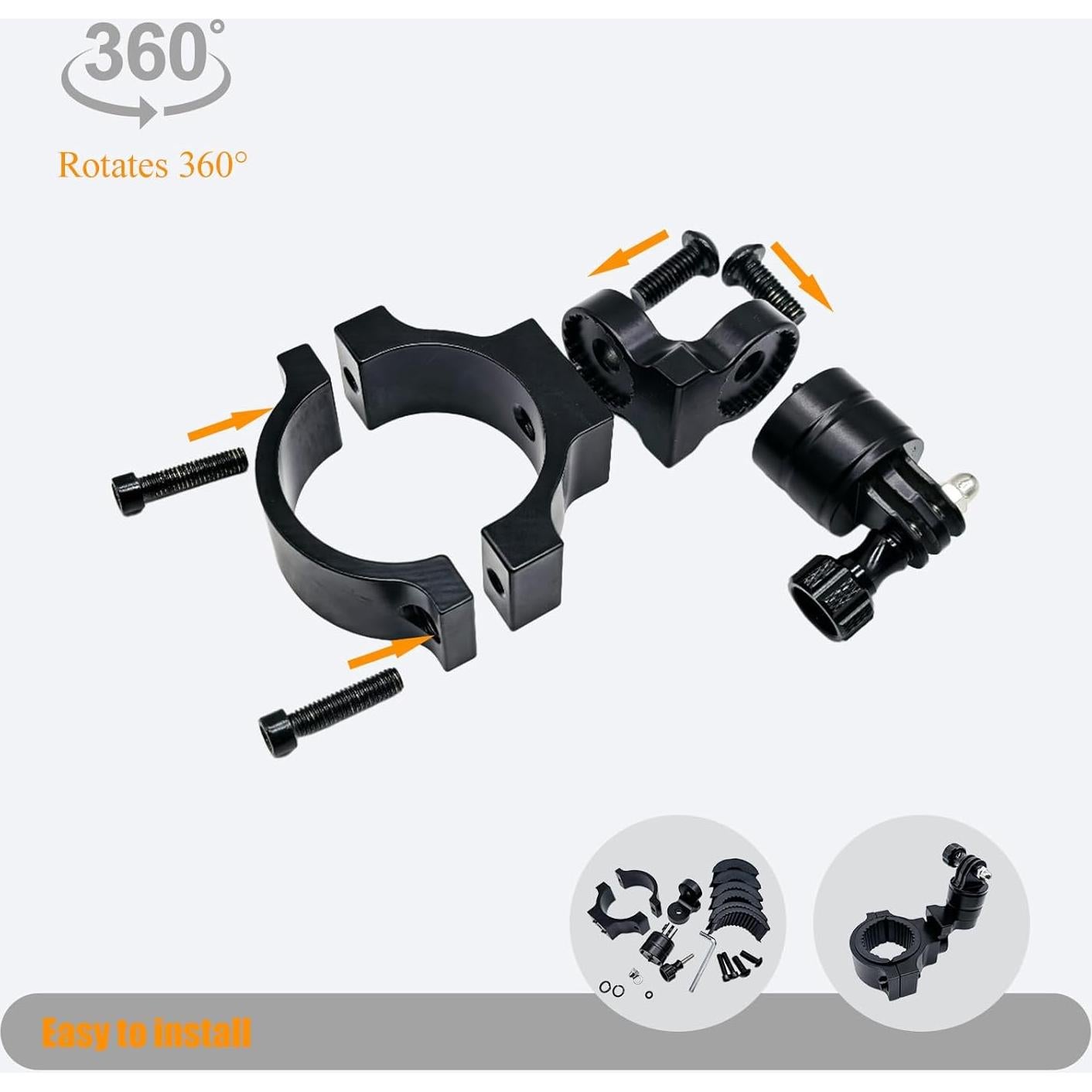 Soporte de cámara ajustable Teurroie para UTV ATV GoPro