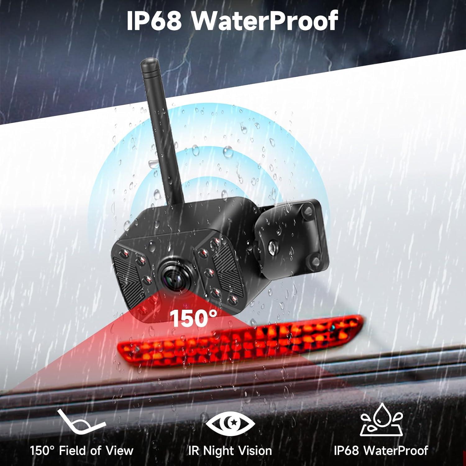 Cámara de Respaldo Inalámbrica Losuudy HD 1080P 5" IP68