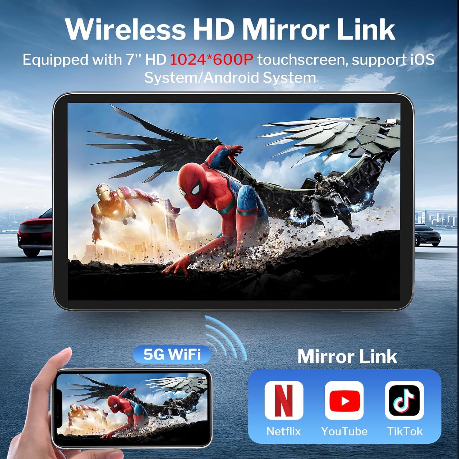 Pantalla Táctil HD 7" Veqotya CarPlay y Android Auto