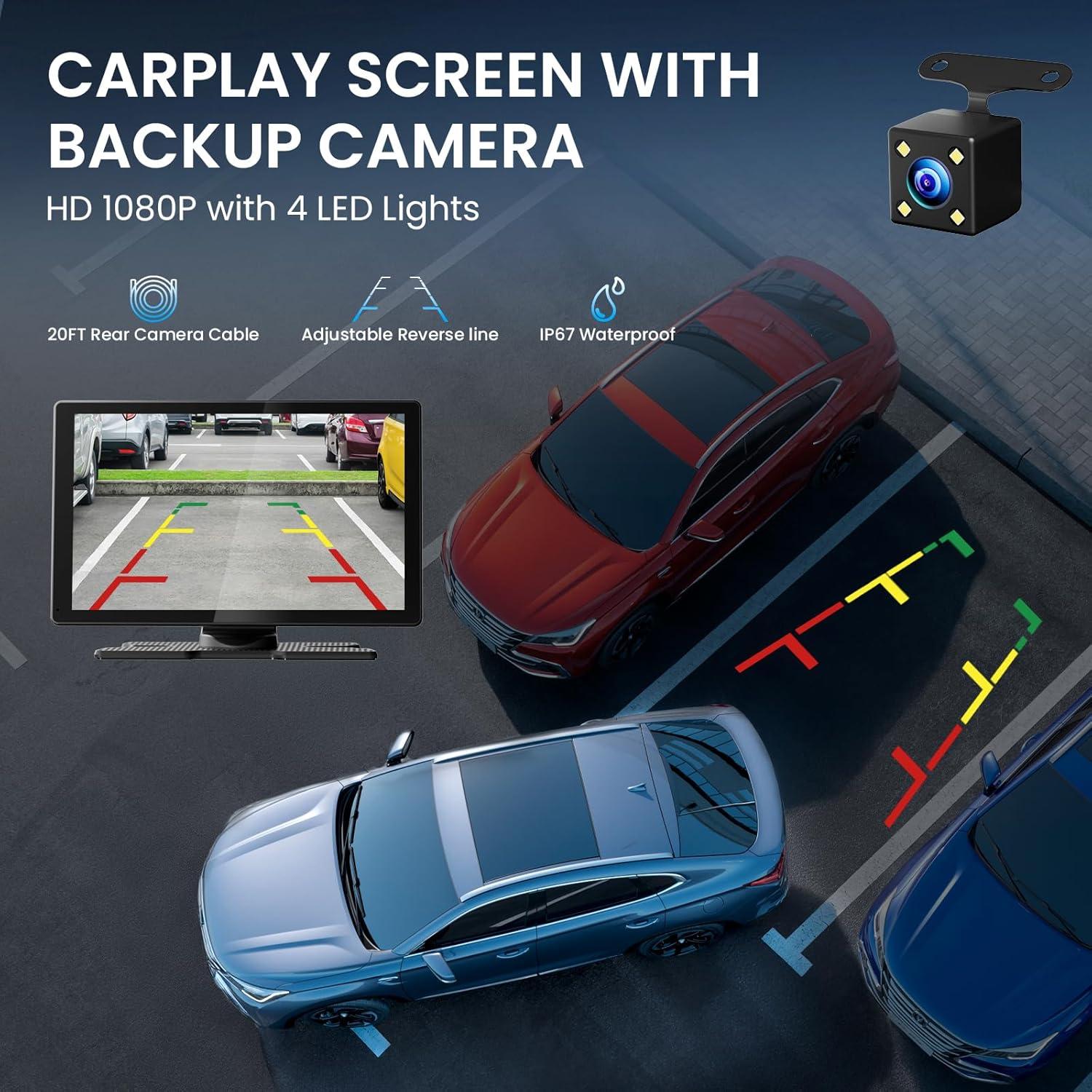 Pantalla 9" CarPlay y Android Auto TECXERLLON con Cámara