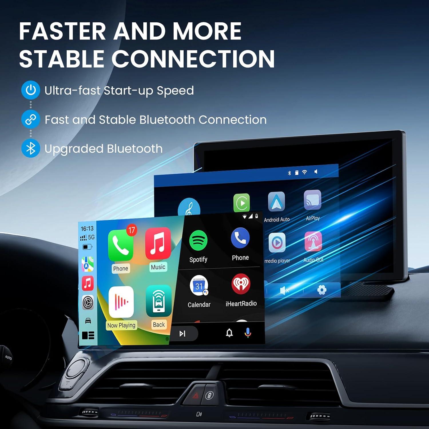 Pantalla 9" CarPlay y Android Auto TECXERLLON con Cámara