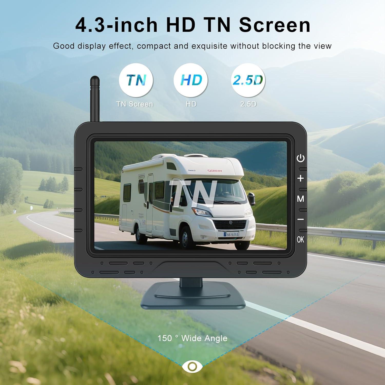 Cámara de Respaldo Inalámbrica VECHTEL 4.3" con Visión Nocturna