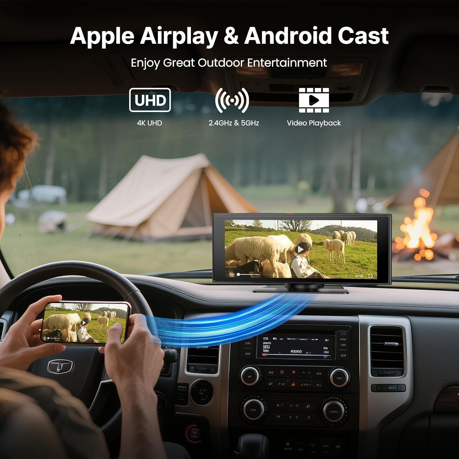 Pantalla Inalámbrica Car Play WonVon 10.26" 4K Bluetooth GPS