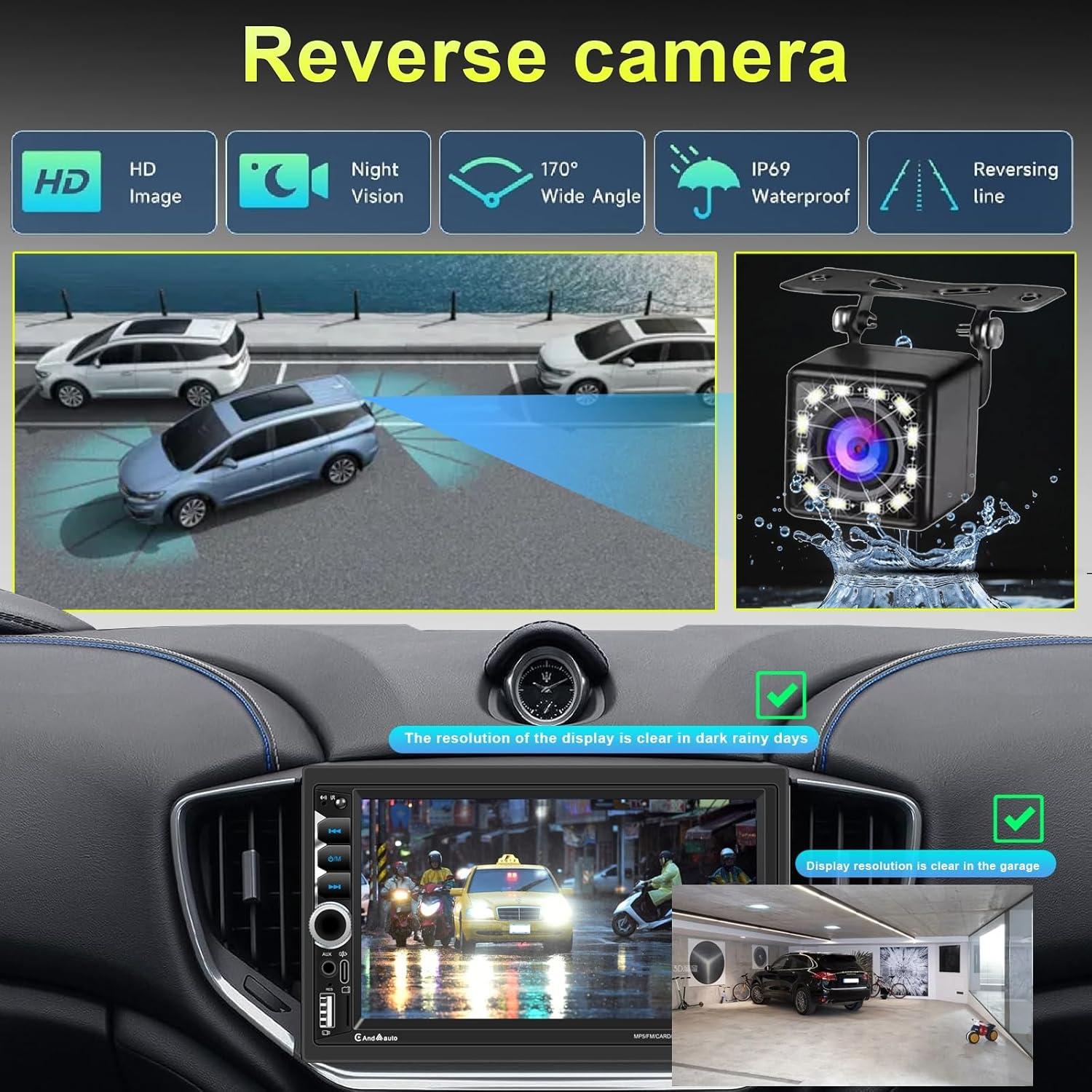 Estéreo Doble Din Plixify 7036W 7" Bluetooth 5.2 con CarPlay