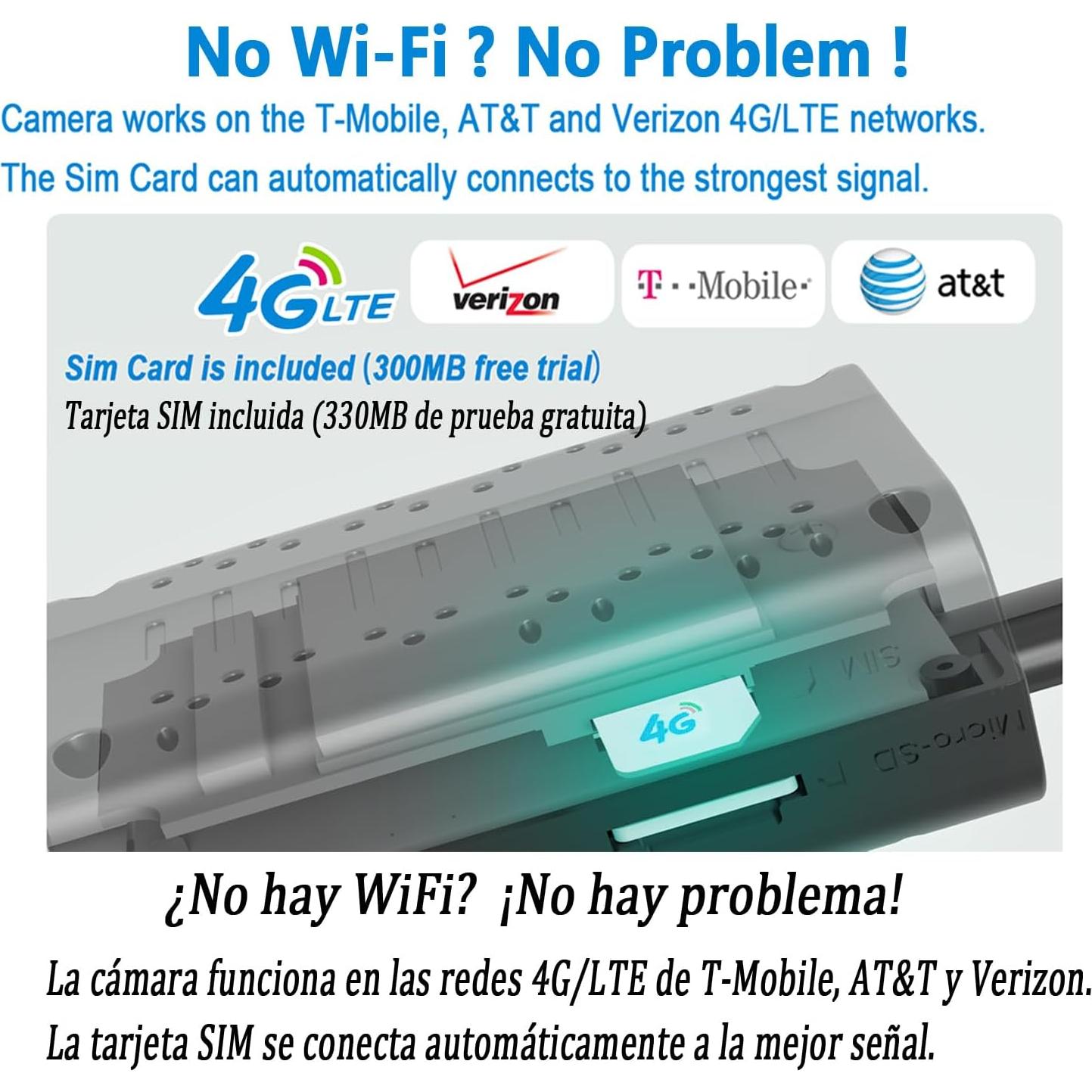 Cámara de Seguridad Inalámbrica 4G LTE WKX W-U4 HD