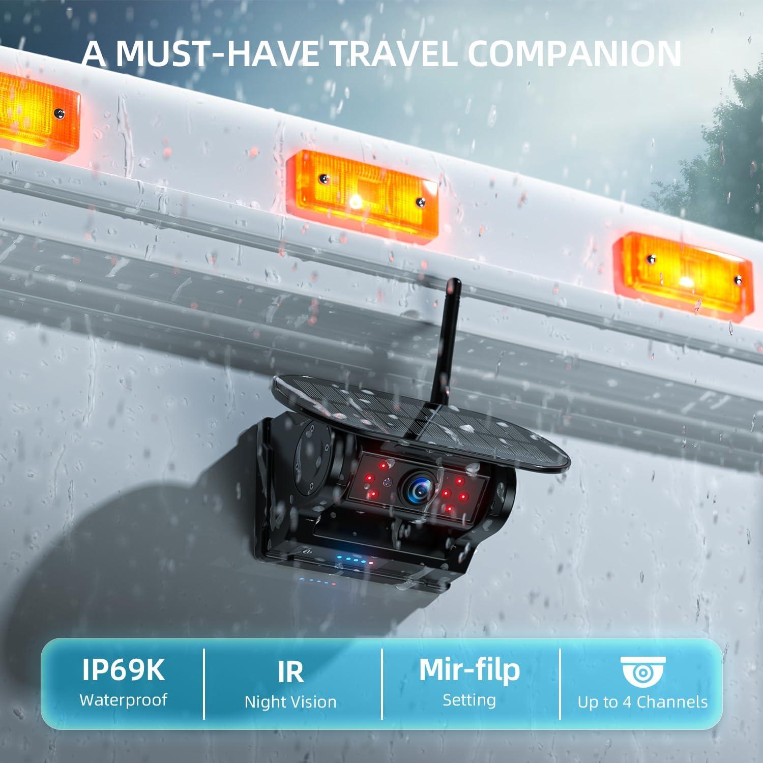 Cámara de Respaldo Inalámbrica Solar eRapta AWTCM501 5" HD1080P