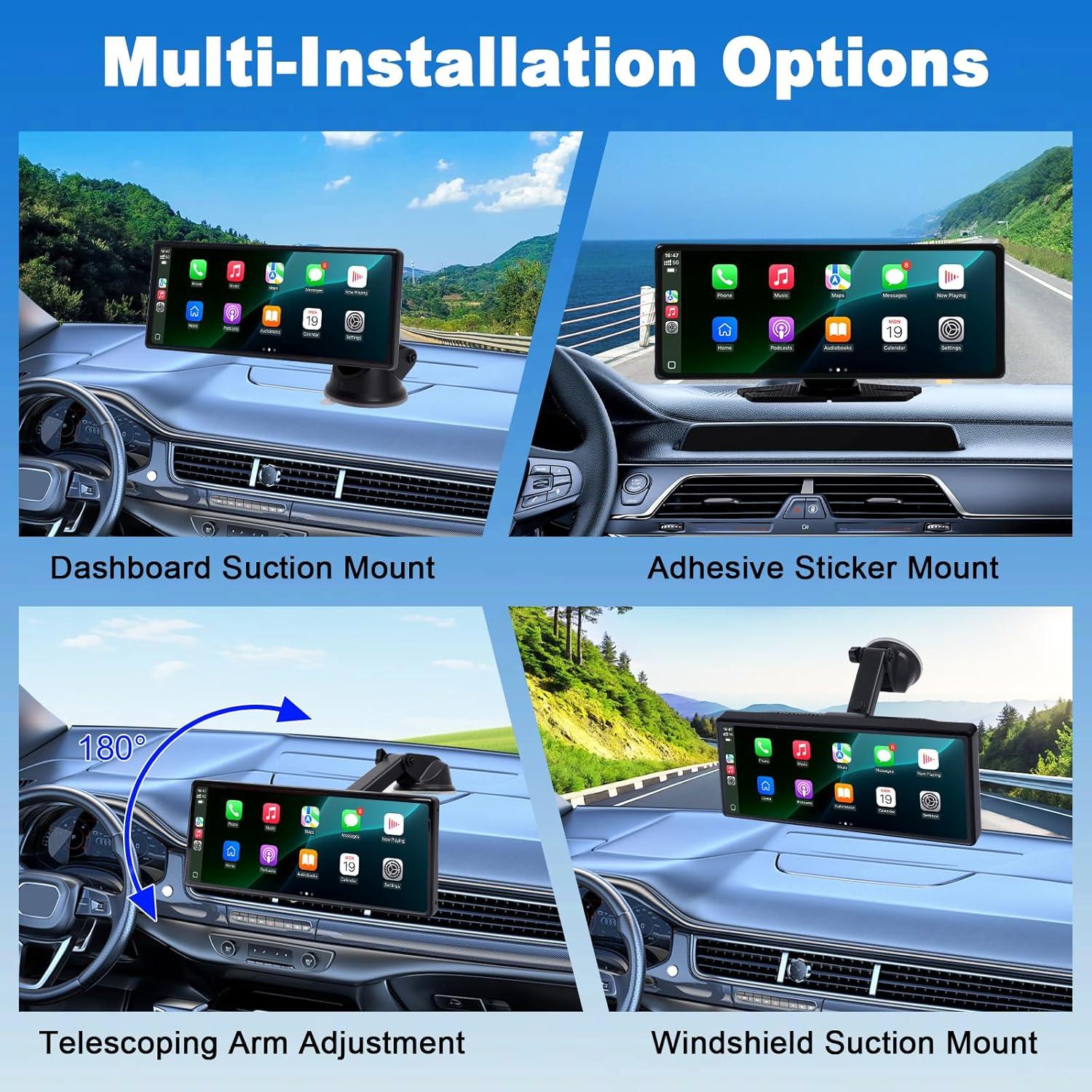 Pantalla Carplay 10.26" TK-YBX1ZSQ con Doble Cámara 4K/1080P