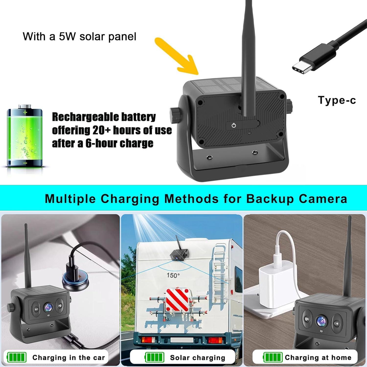 Cámara de Respaldo Inalámbrica Solar Yeo WIFI32 HD 150°