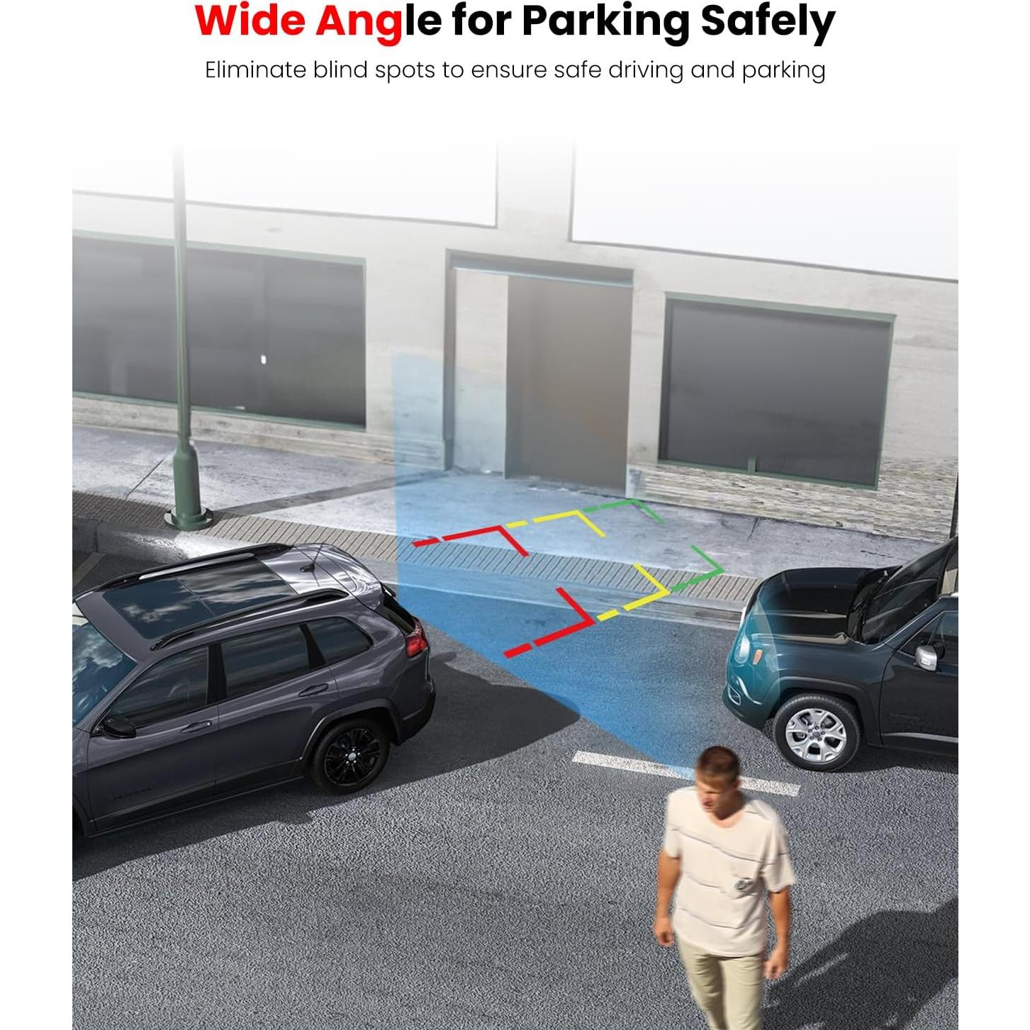 Cámara de Respaldo AUTO-VOX 1080P IP69K 3X Zoom para Vehículos