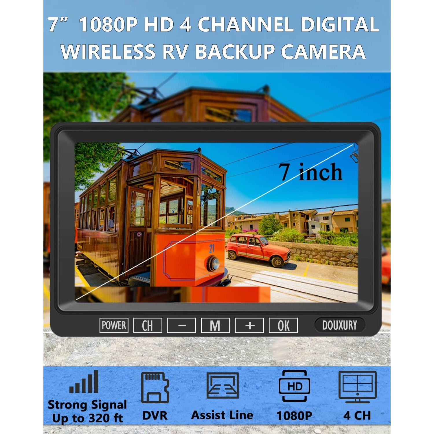 Cámara de Respaldo Inalámbrica DOUXURY FHD 1080P IP69