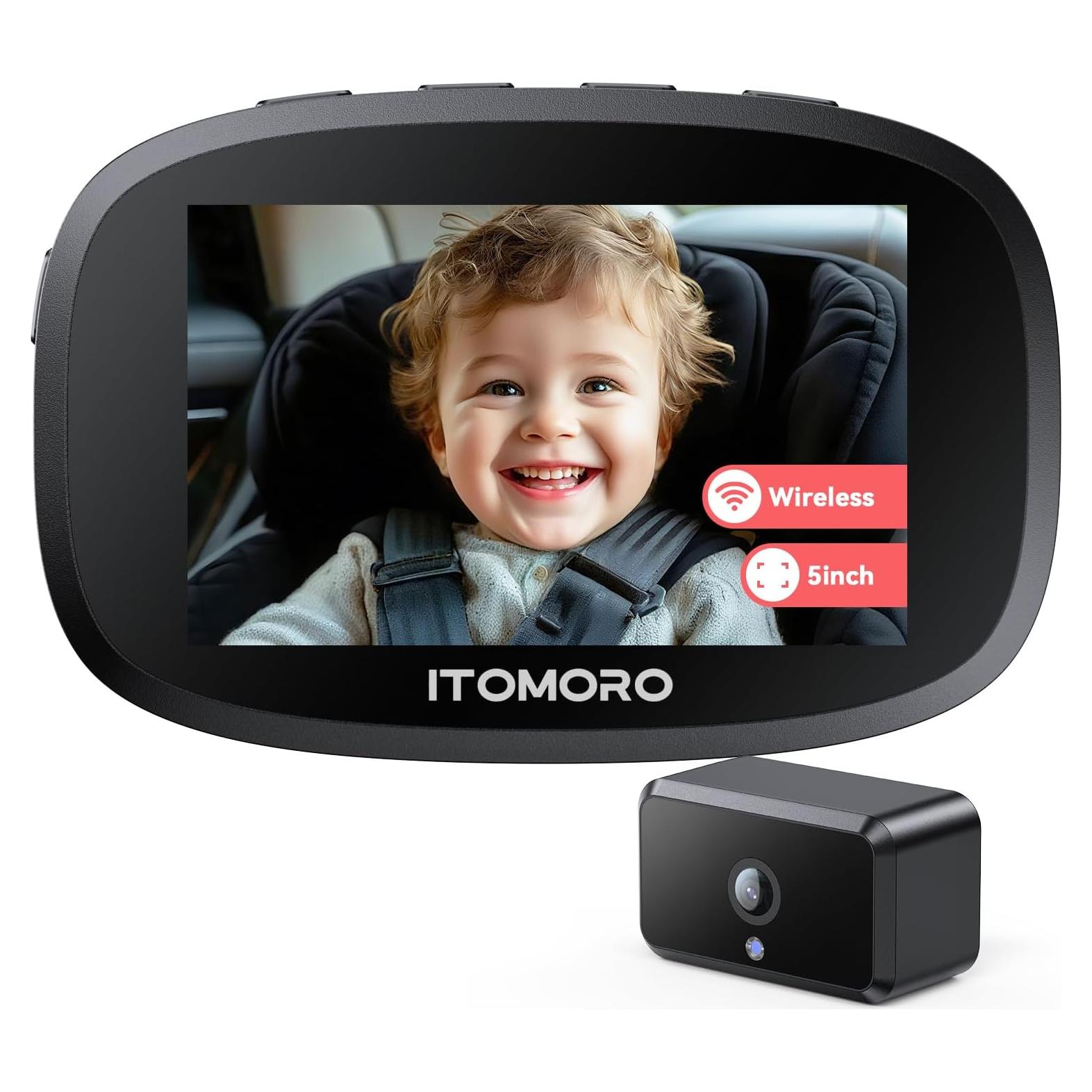 Cámara Inalámbrica para Bebés Itomoro 1080P 5" con Visión Nocturna