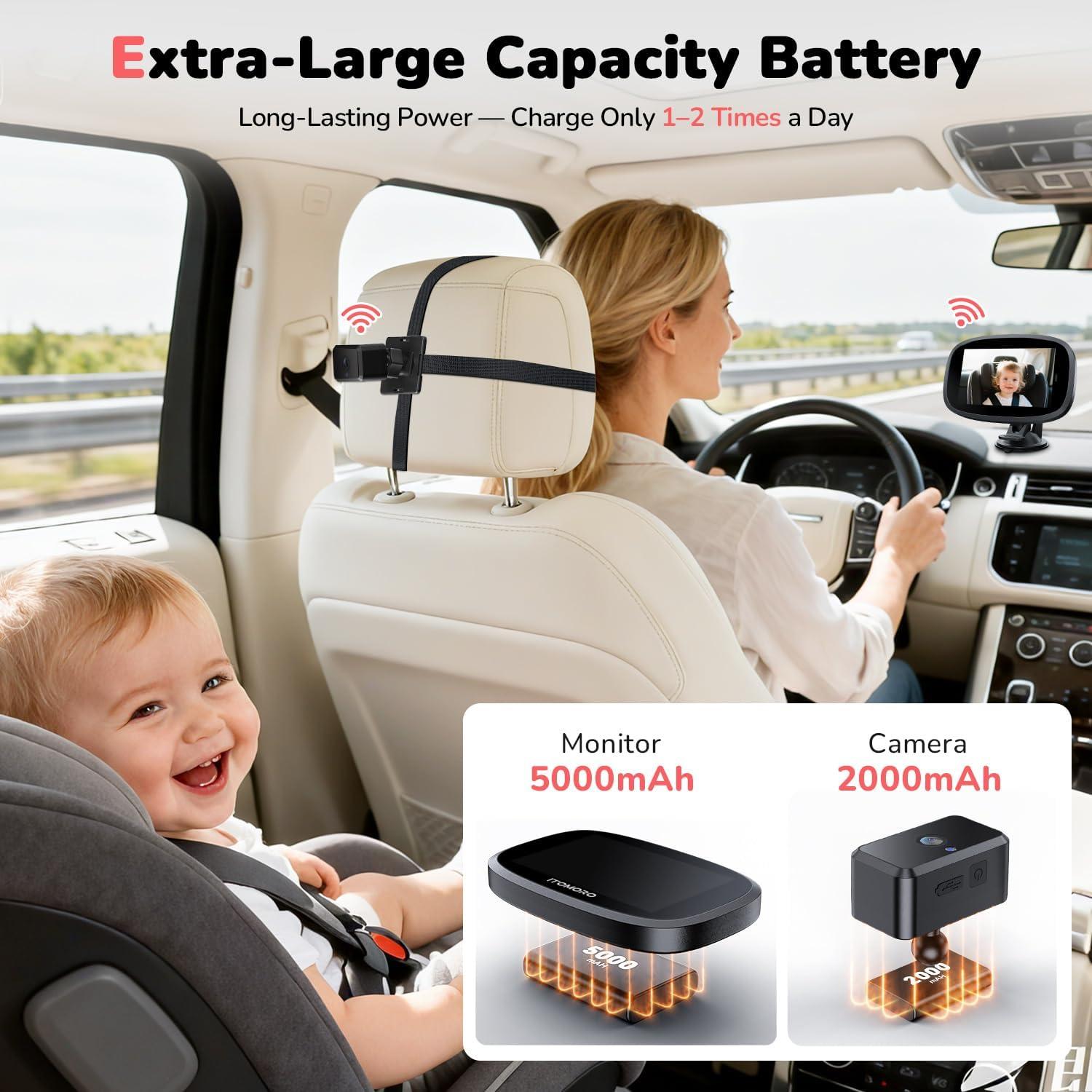 Cámara Inalámbrica para Bebés Itomoro 1080P 5" con Visión Nocturna