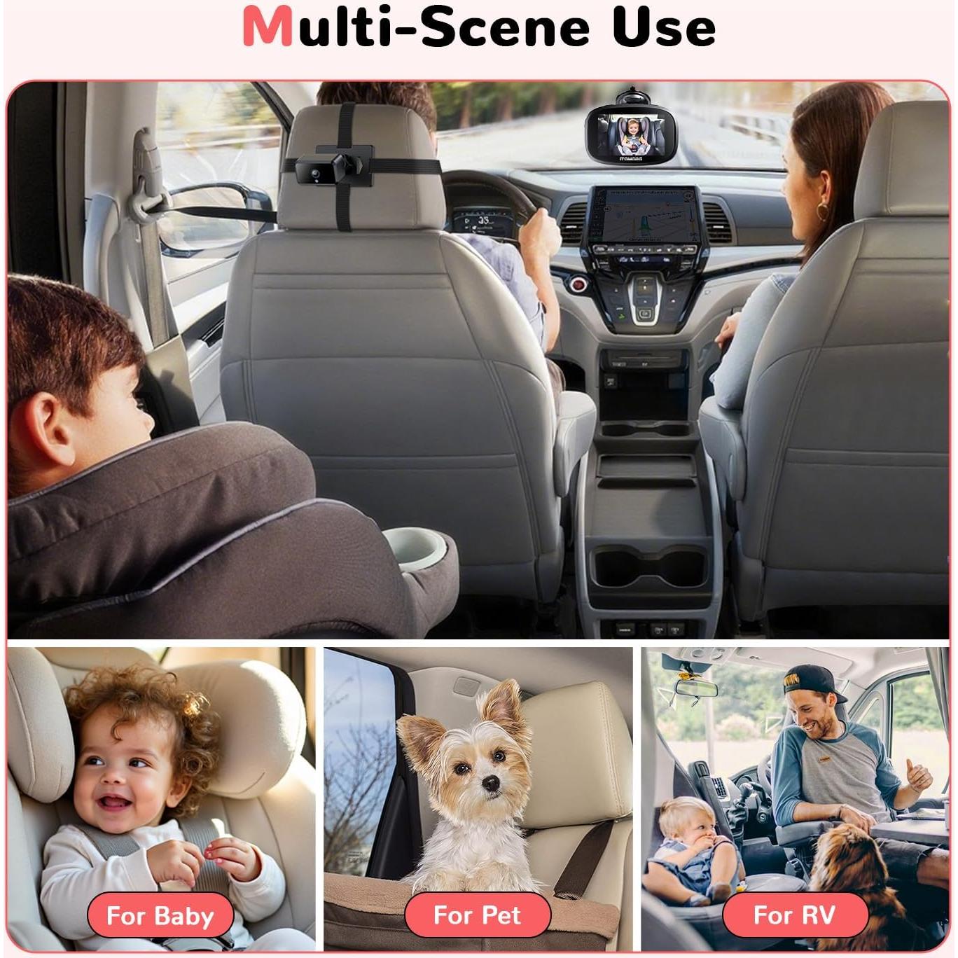 Cámara Inalámbrica para Bebés Itomoro 1080P 5" con Visión Nocturna