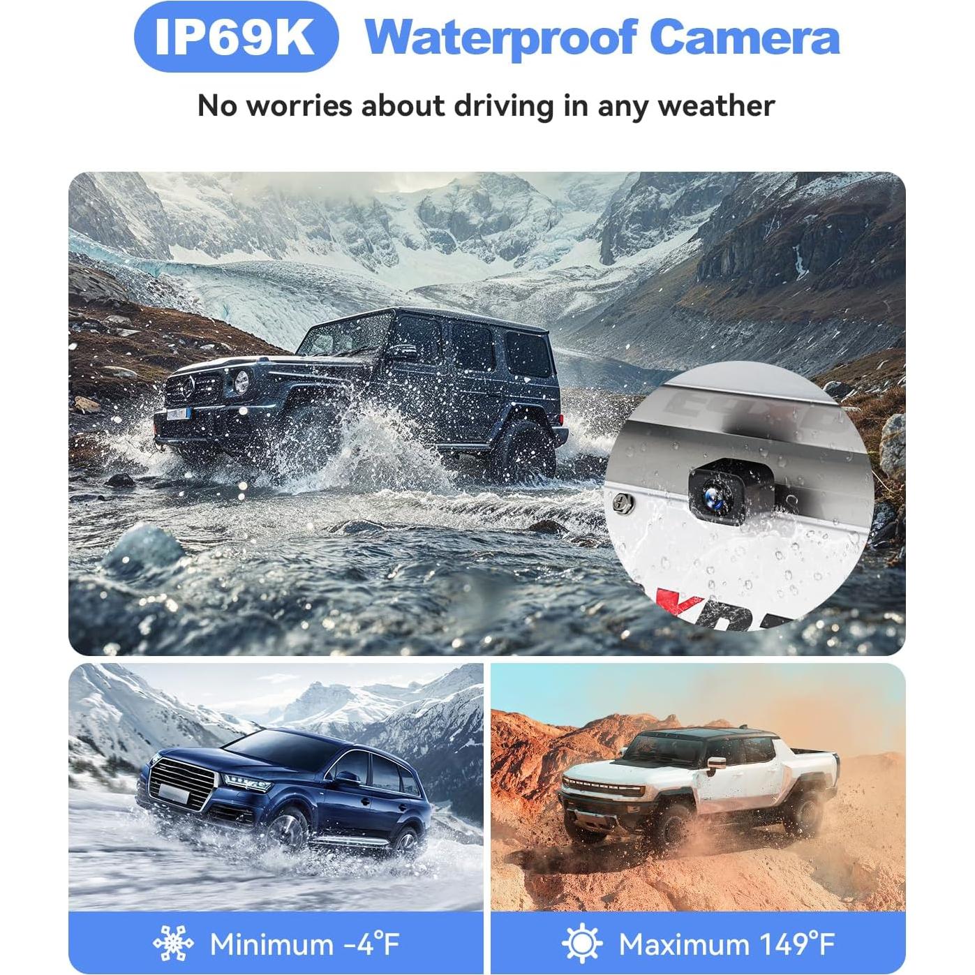 Cámara de Respaldo Inalámbrica Foxpark W11 HD 1080P 4.8"