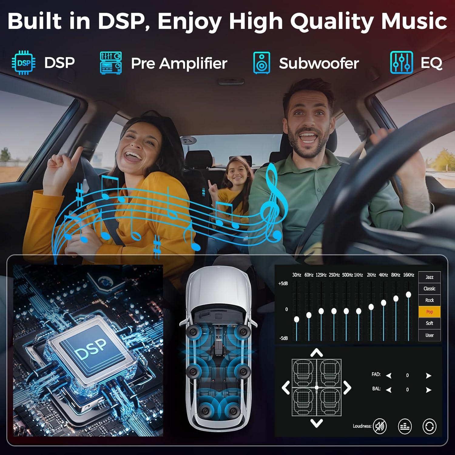 Estéreo de coche Kissound KS9701 Doble DIN 7" Bluetooth CarPlay