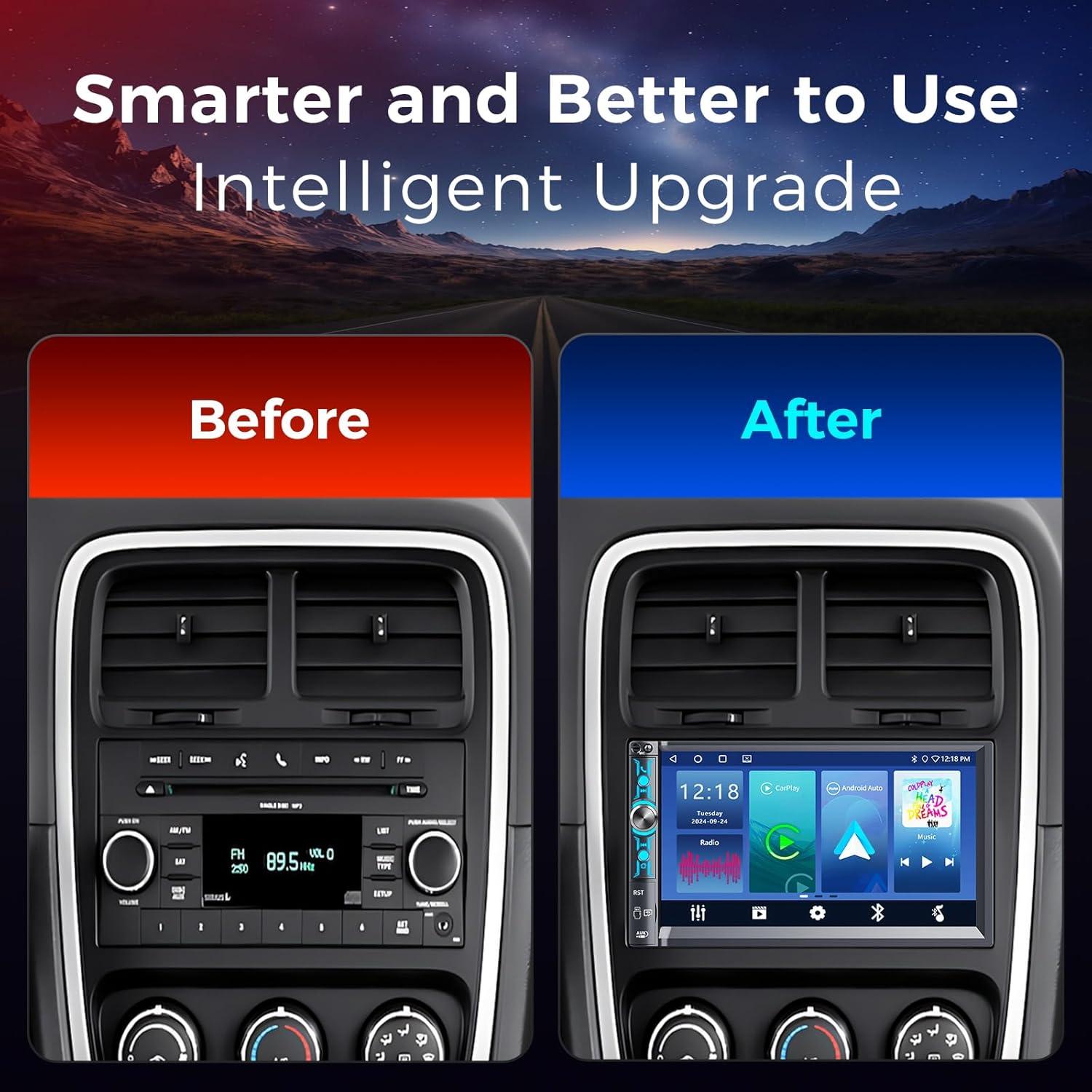 Estéreo de coche Kissound KS9701 Doble DIN 7" Bluetooth CarPlay