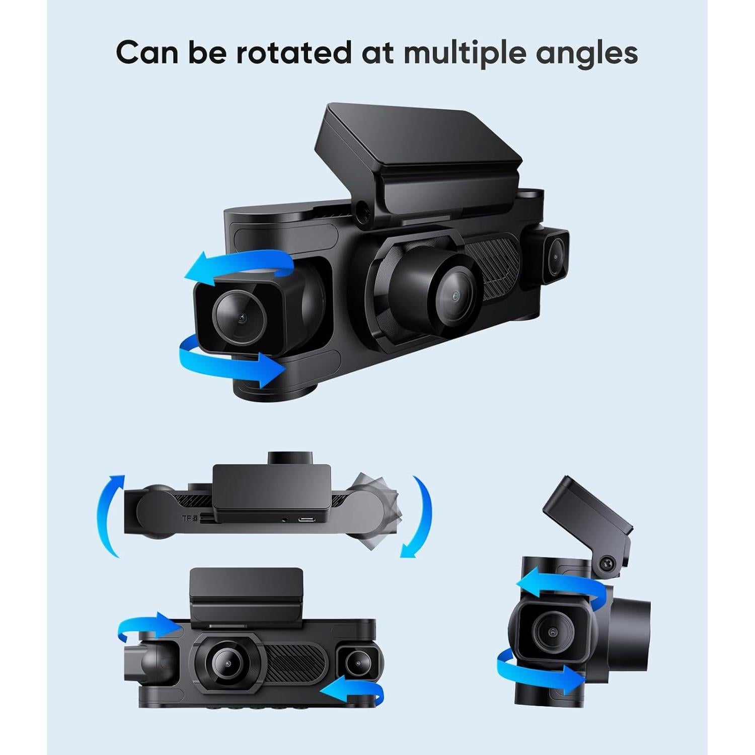 Cámara Dash 360° AINAVIGO 4 Canales 1080P con IR y G-Sensor