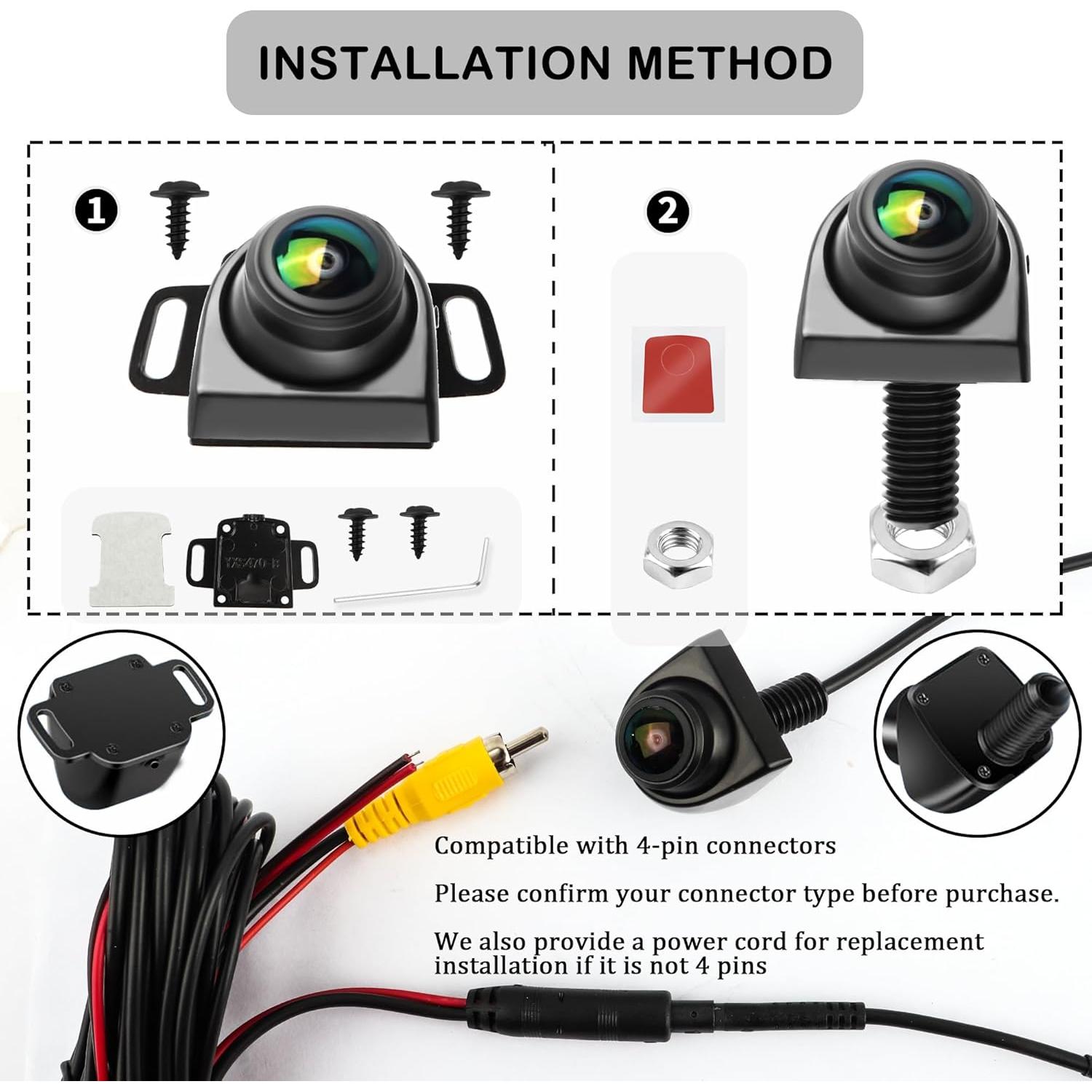 Cámara de Respaldo Wedfish 720P 360° con Visión Nocturna