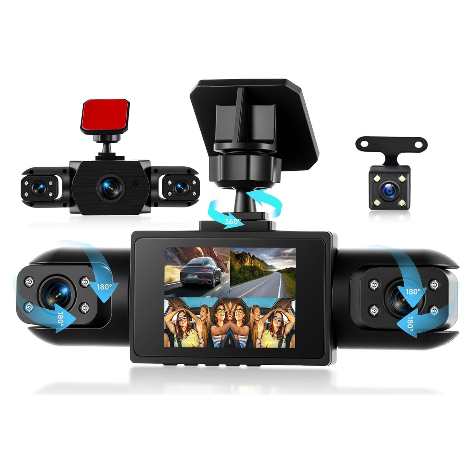 Cámara Dash 4 Canales Orderich 360° Visión Nocturna 1080p