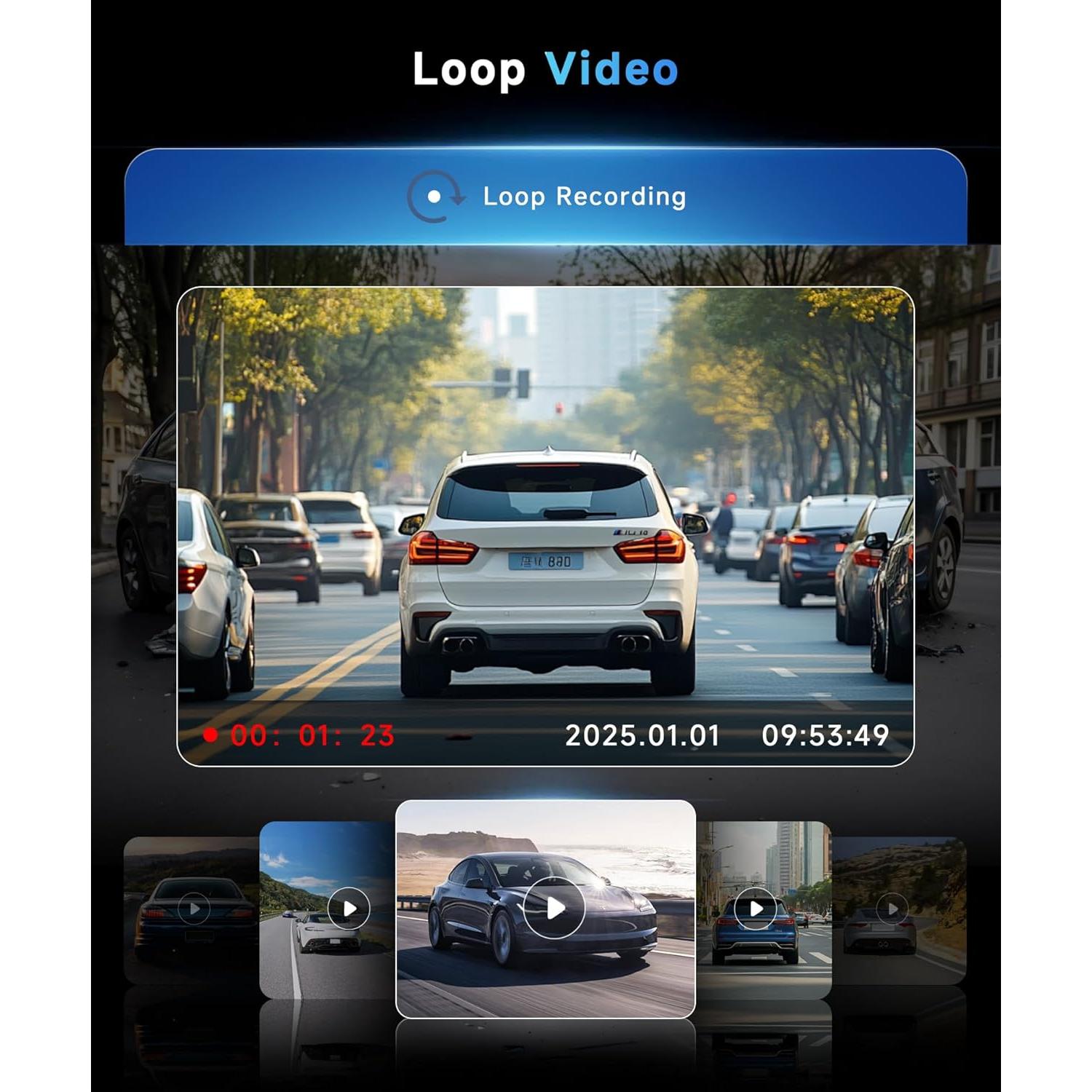 Cámara Dash 4 Canales Orderich 360° Visión Nocturna 1080p