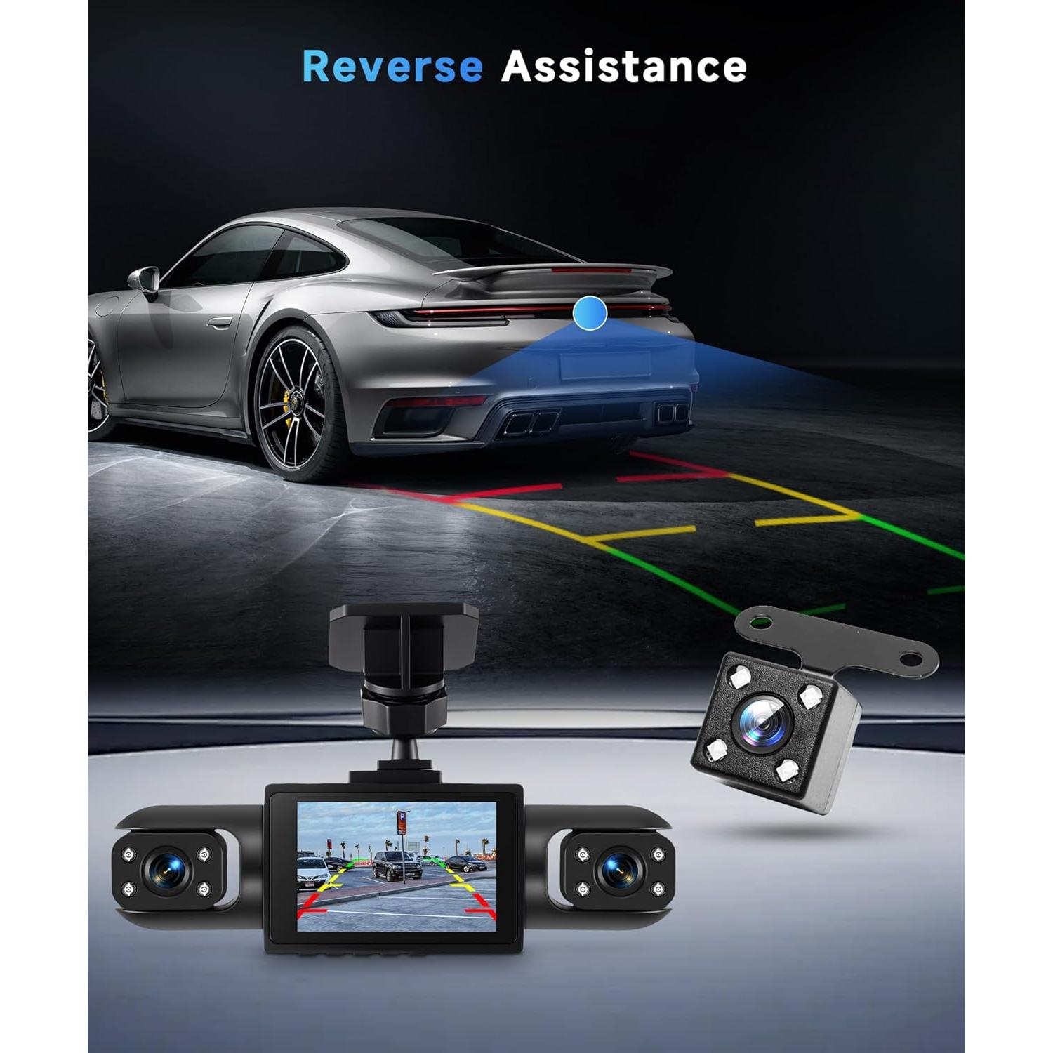 Cámara Dash 4 Canales Orderich 360° Visión Nocturna 1080p