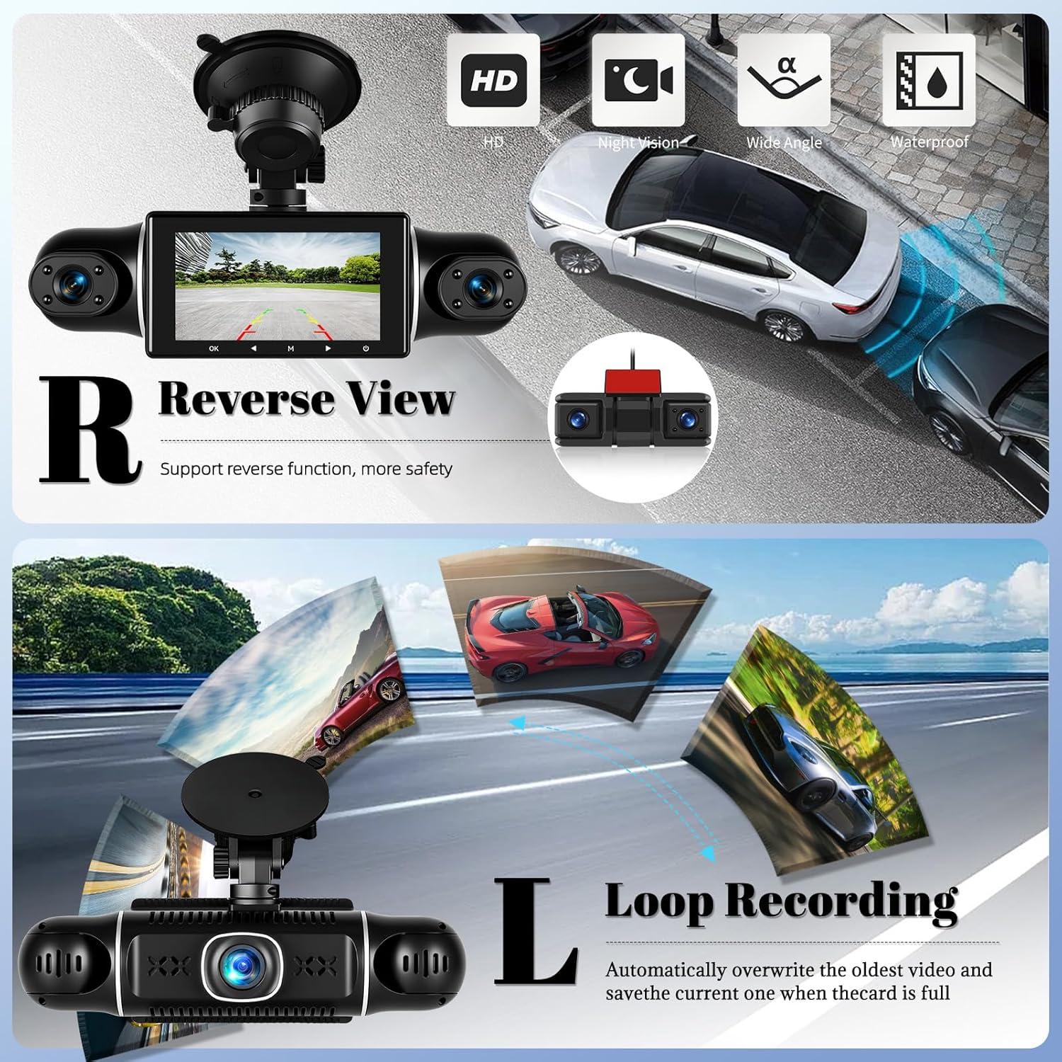 Cámara de tablero 5 canales OiLiehu FHD 1080P WiFi visión nocturna