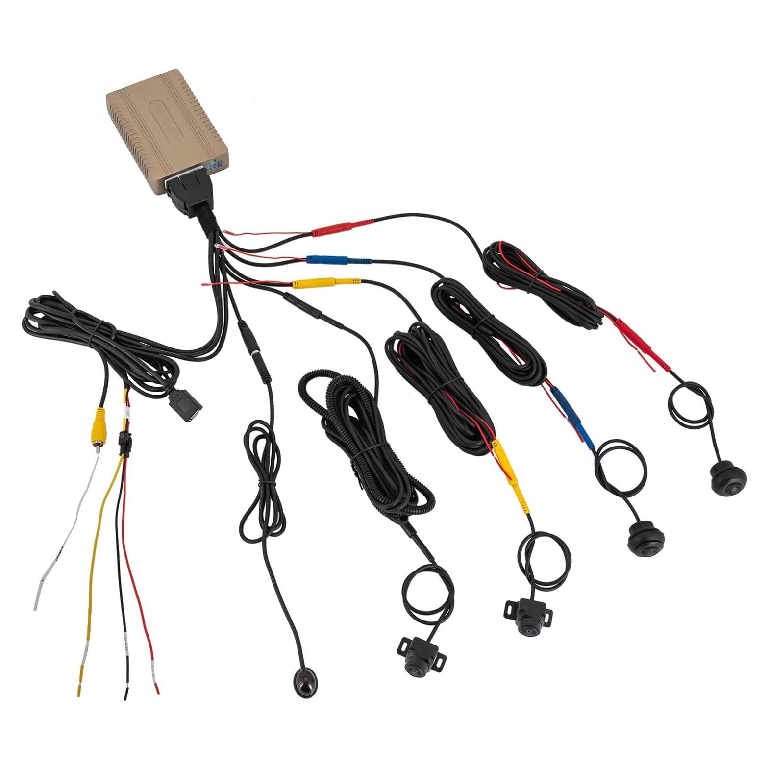 Sistema de Vista de Pájaro 360° JUOPTGJ con 4 Cámaras 720P HD