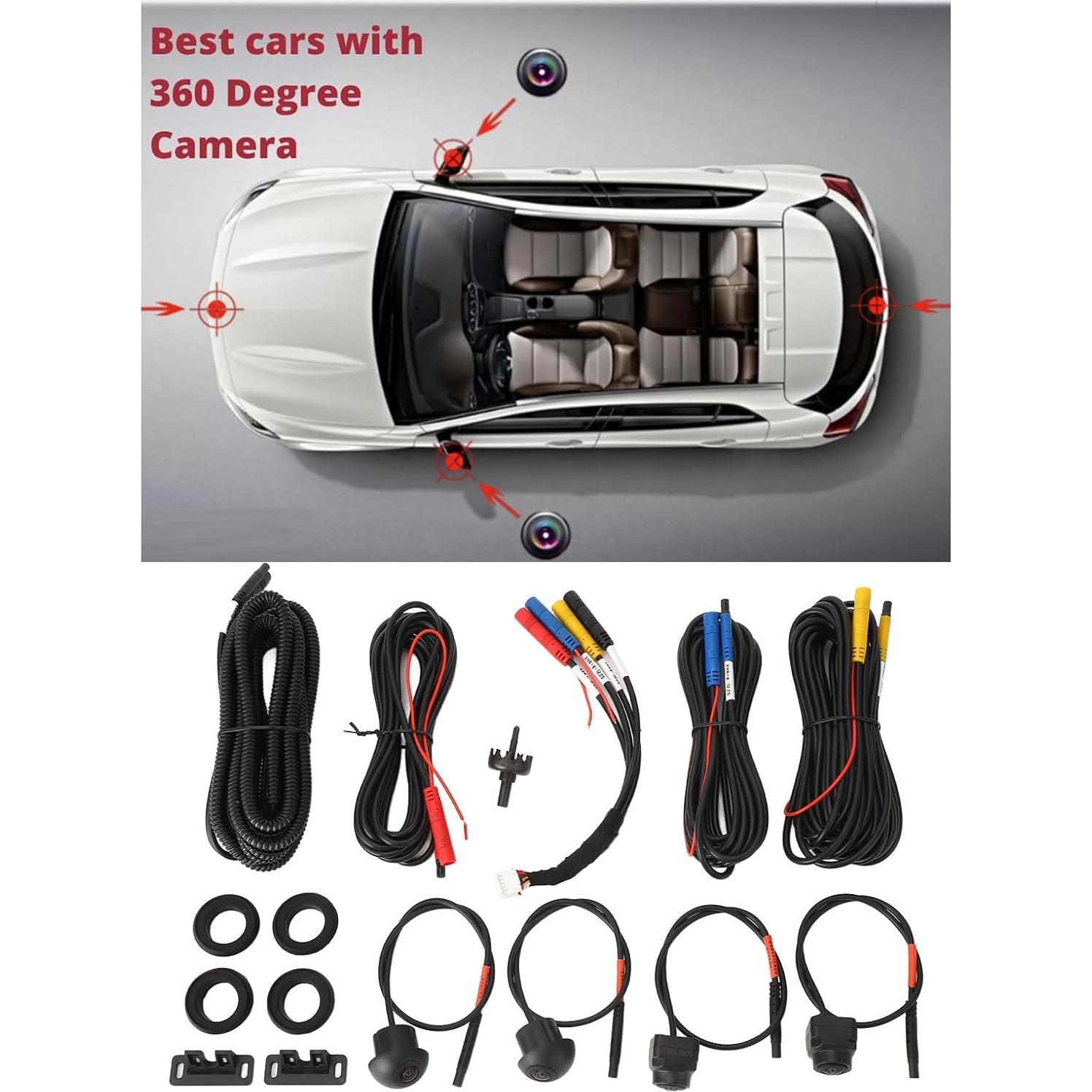 Cámara de Coche 360 Luqeeg 1080P con Visión Nocturna IP68