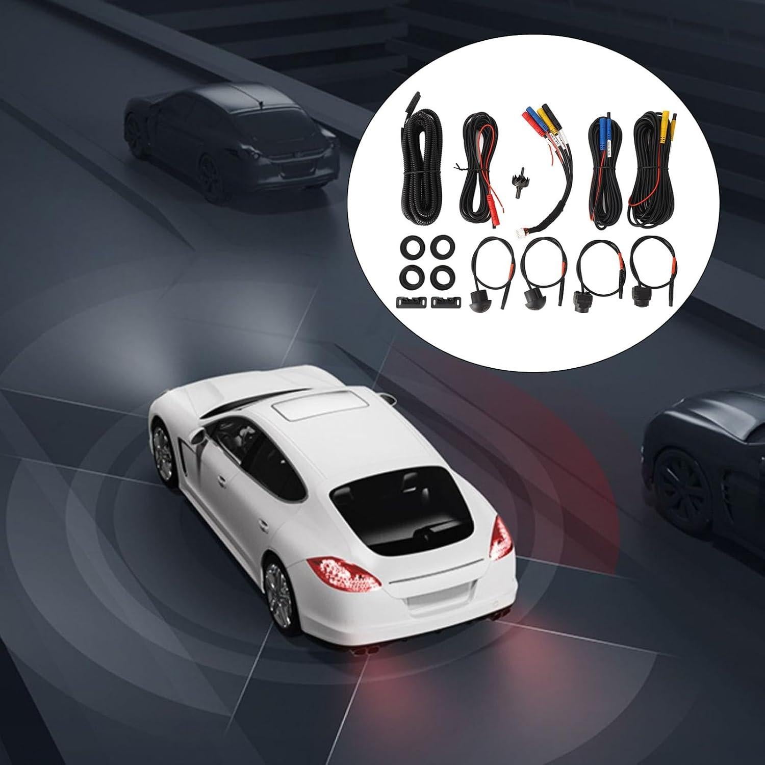 Cámara de Coche 360 Luqeeg 1080P con Visión Nocturna IP68