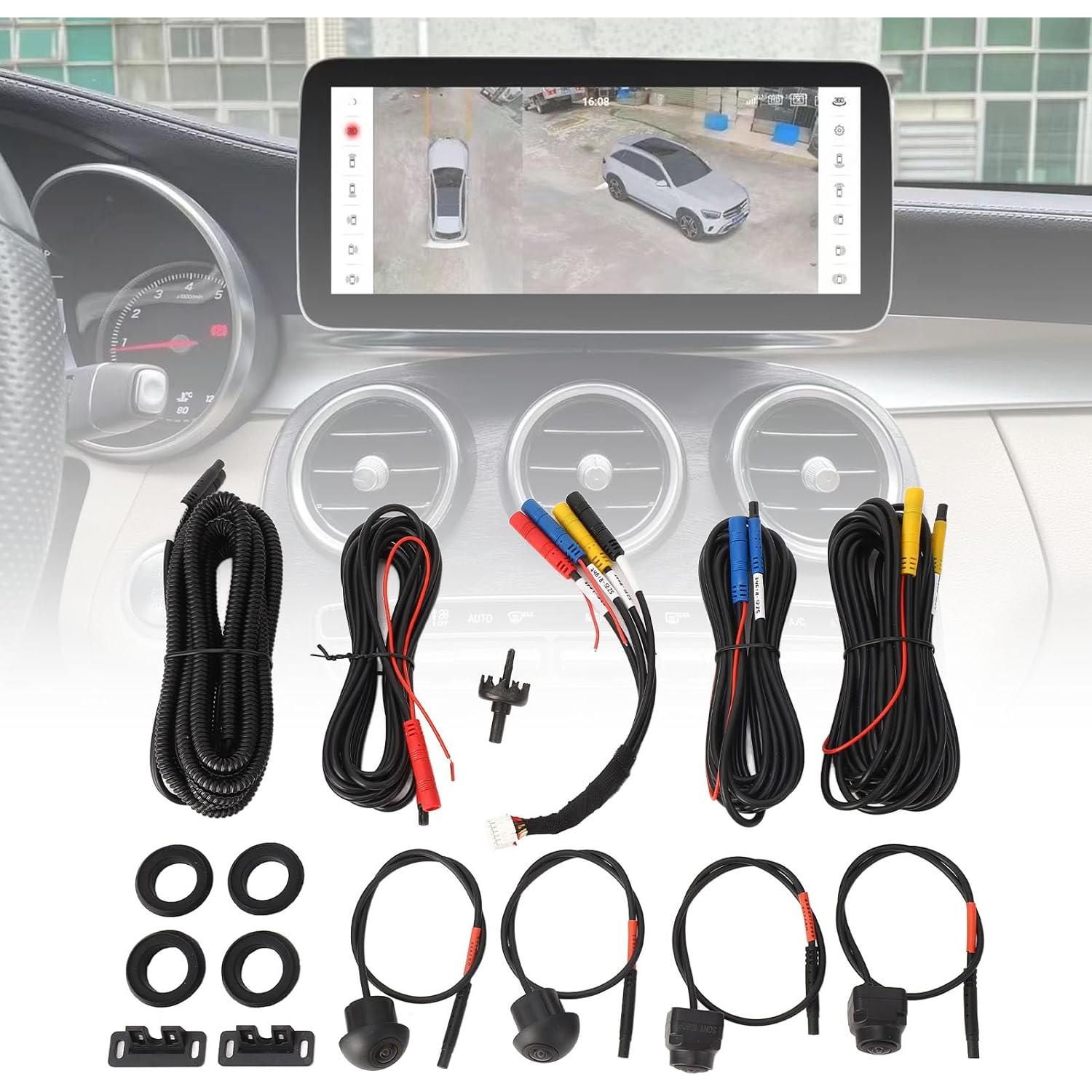 Cámara de Coche 360 Luqeeg 1080P con Visión Nocturna IP68