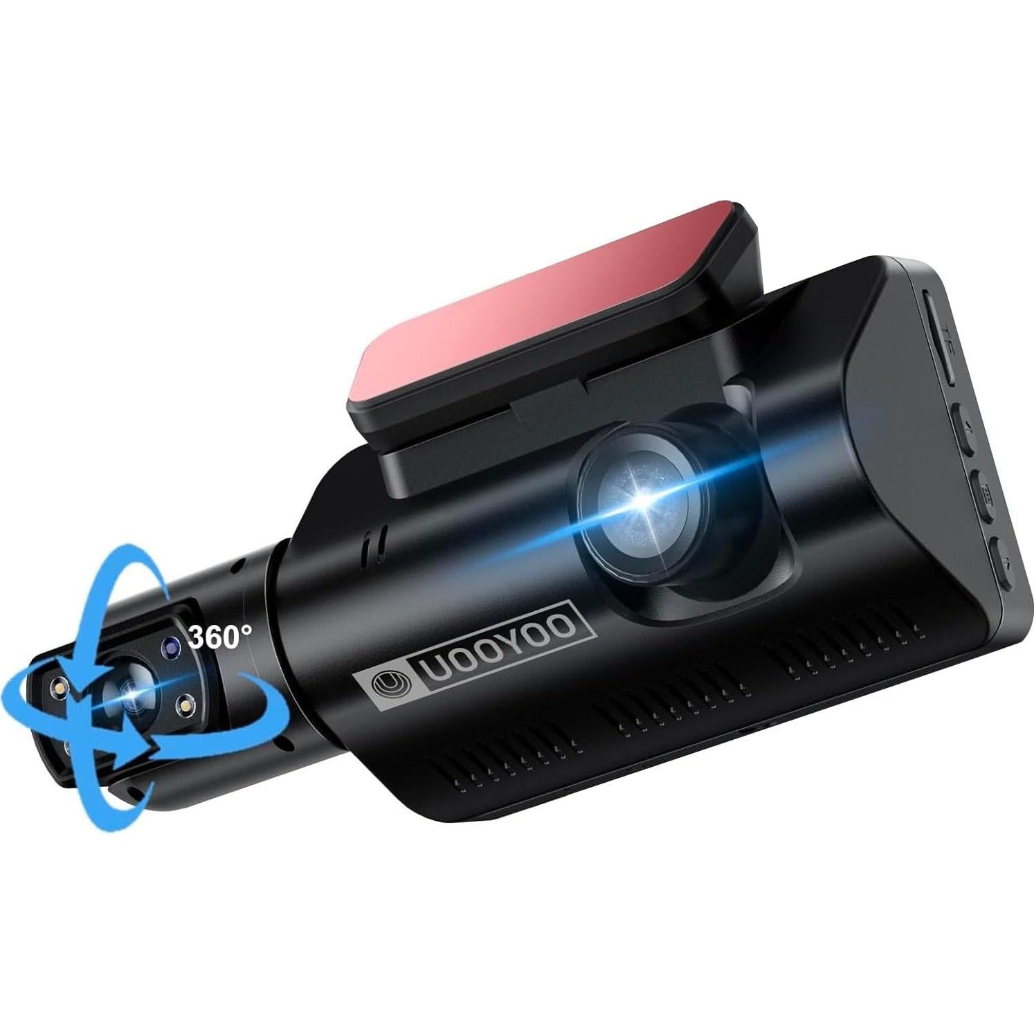 Cámara 360° UOOYOO para coche, Dual 2K + 1080P, IR