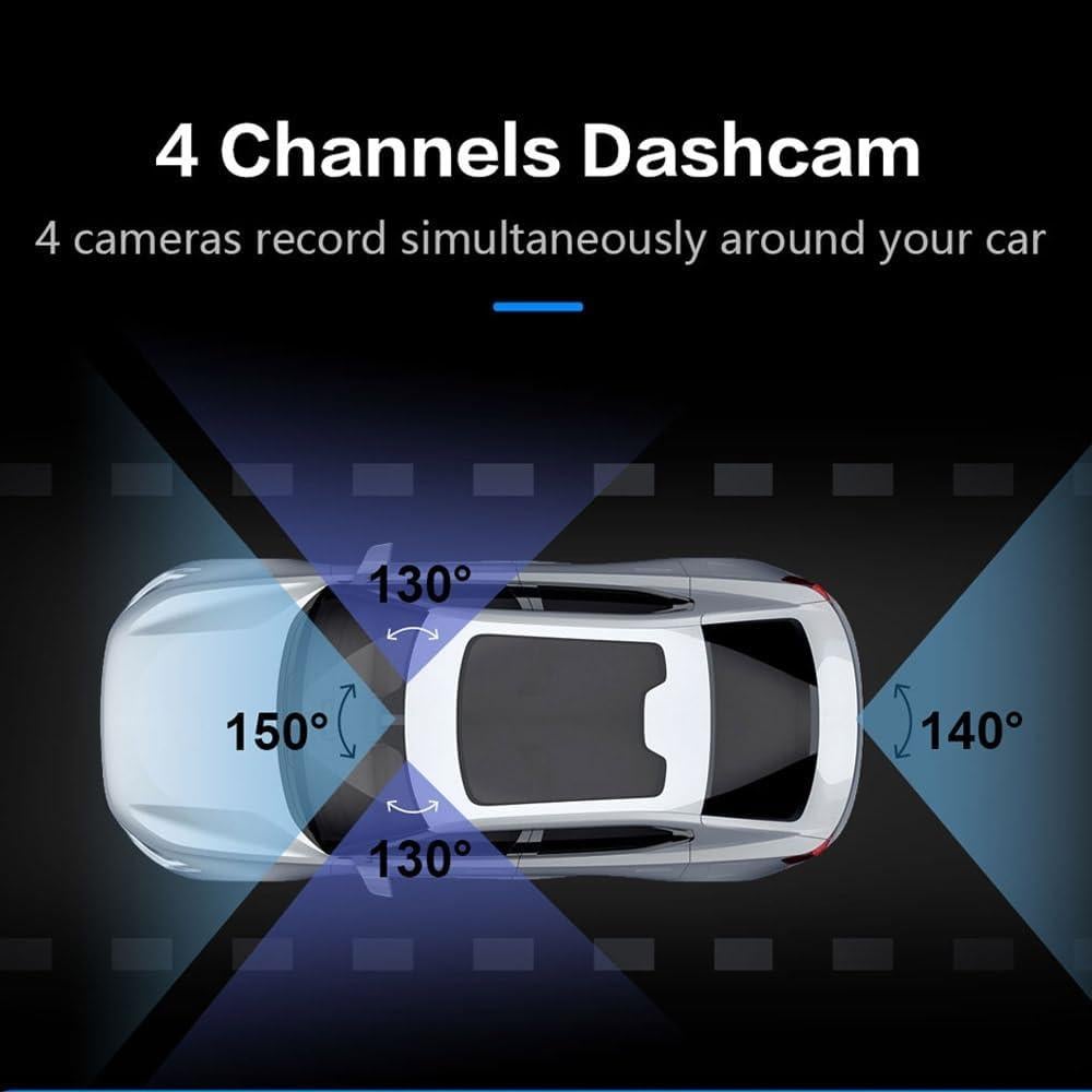 Cámara Dash VuePro V30 4 Canales FHD 1080P GPS WiFi 128GB