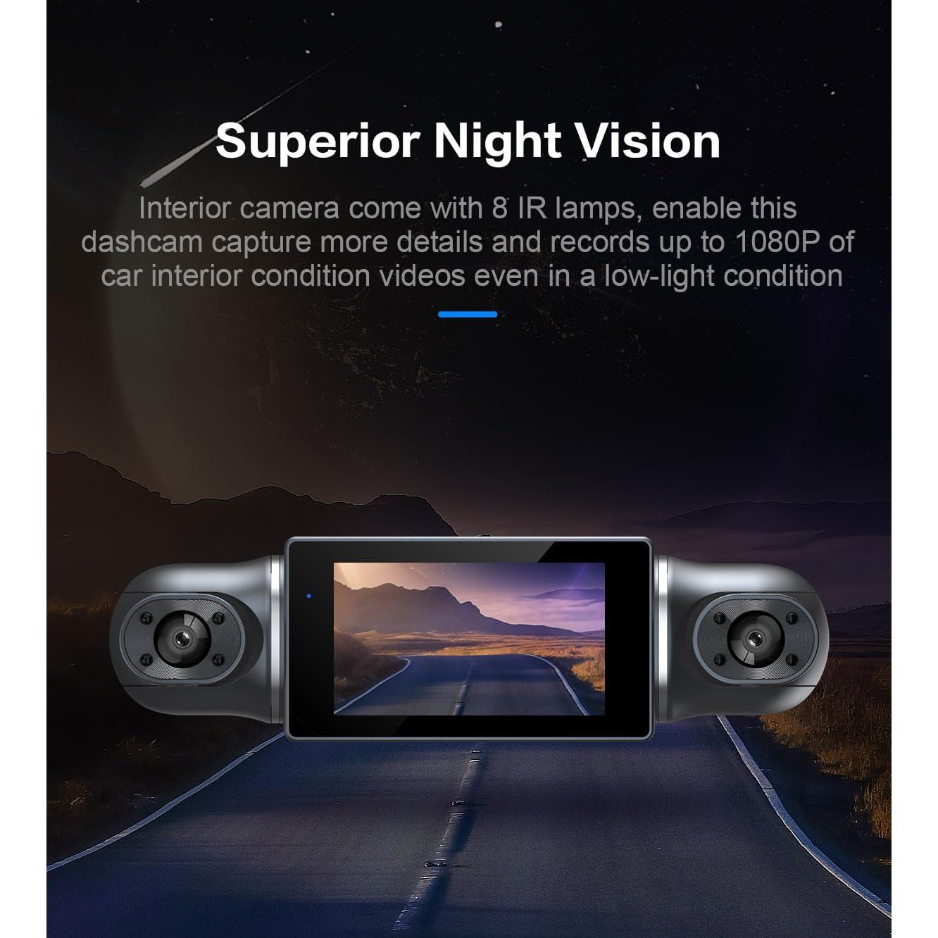 Cámara Dash VuePro V30 4 Canales FHD 1080P GPS WiFi 128GB