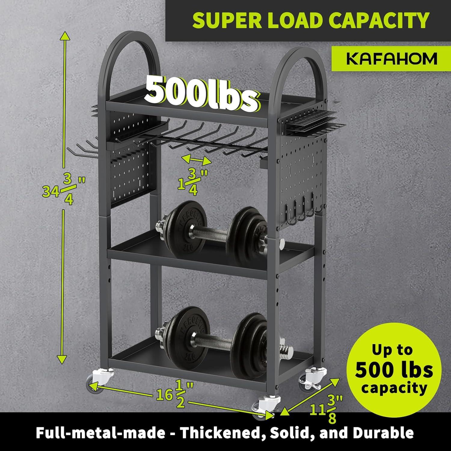 Carro de Herramientas Rodante KAFAHOM 4 Niveles Soporte 8-12 Taladros